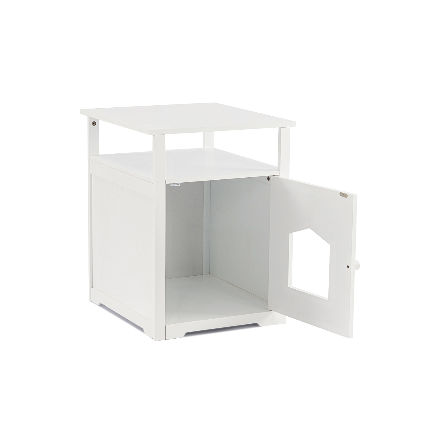 Meuble pour chats, table de chevet décorative Cat House, table de bout dissimulée, caisse intérieure pour animaux de compagnie avec table