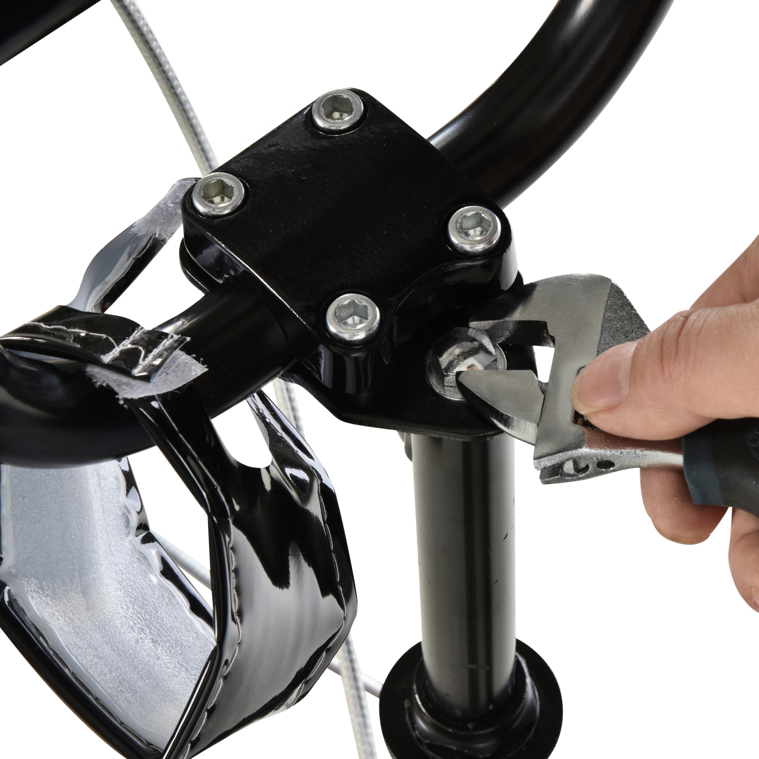 Trottinette pour jeunes Scooter Street d’Aosom pour enfants avec roues gonflables de 16 po et freins doubles pour enfants de 5 ans et plus