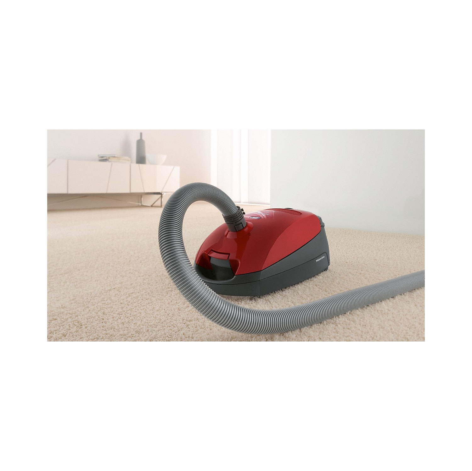 Miele Classic C1 Cat & Dog Bagged Canister Vacuum Cleaner - Mango Red - 5 Year Warranty