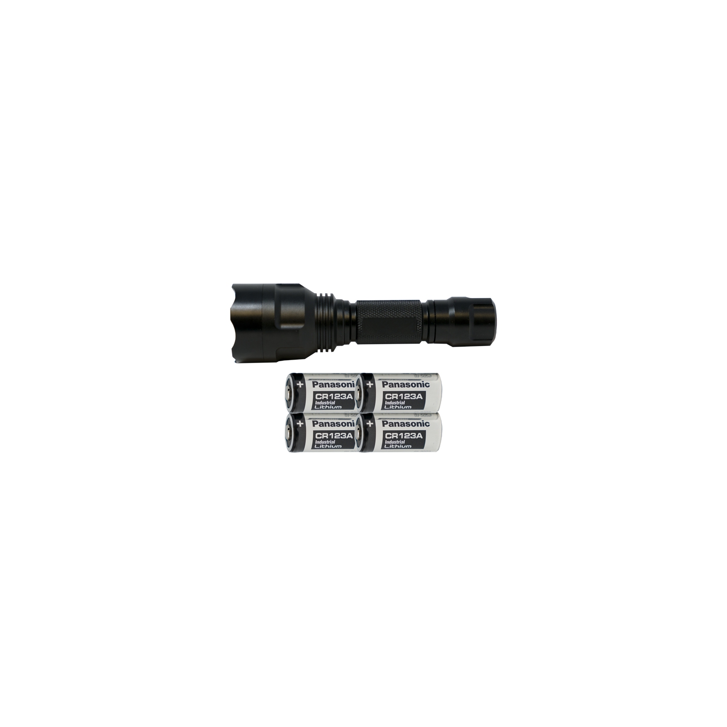 Cree XP-E LED - 300 Lumens Flashlight + 4 x Panasonic CR123 Batteries