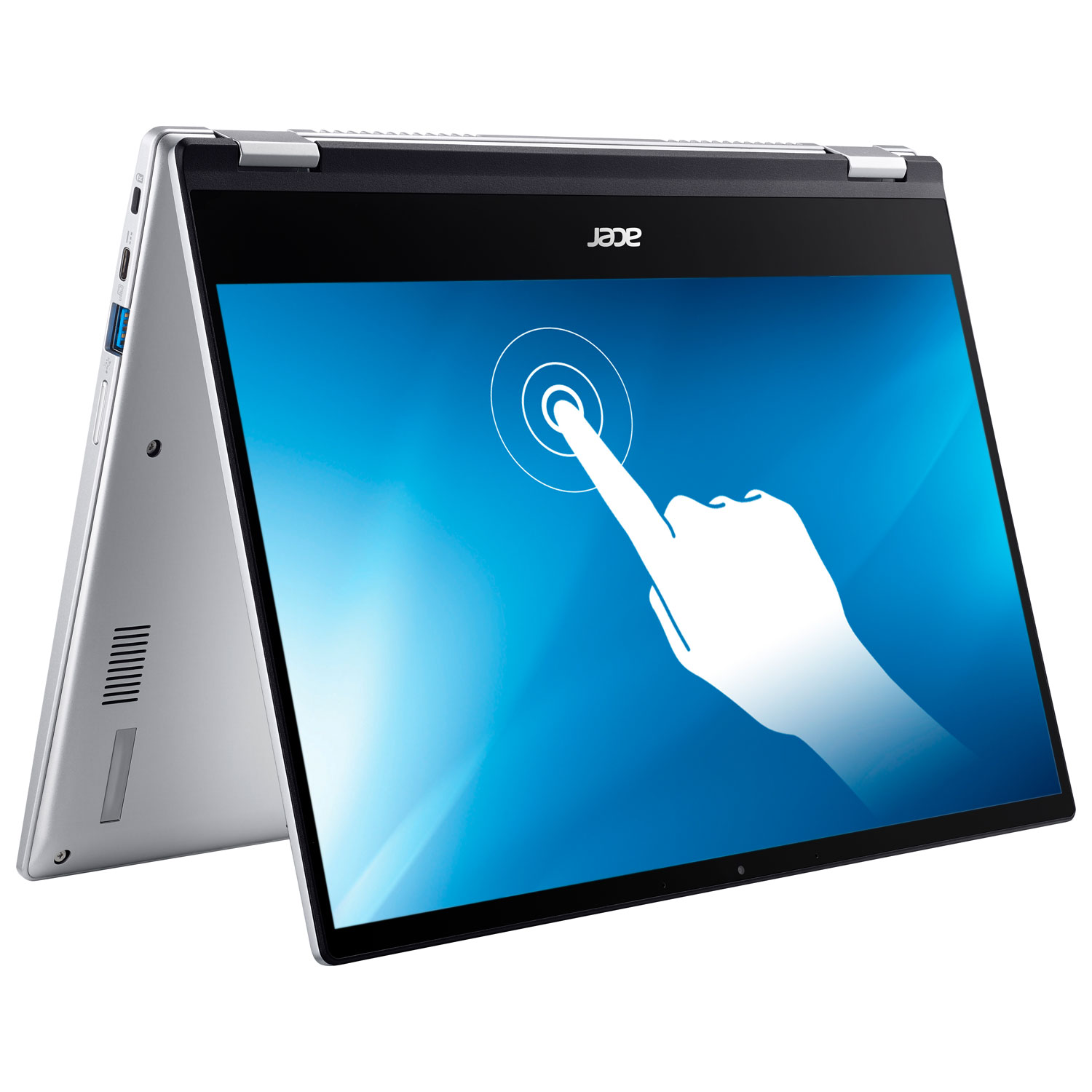 Acer Spin 14" Touchscreen 2-in-1 Chromebook - Silver (AMD Ryzen 3 3250C/64GB eMMC/4GB RAM/Chrome OS)