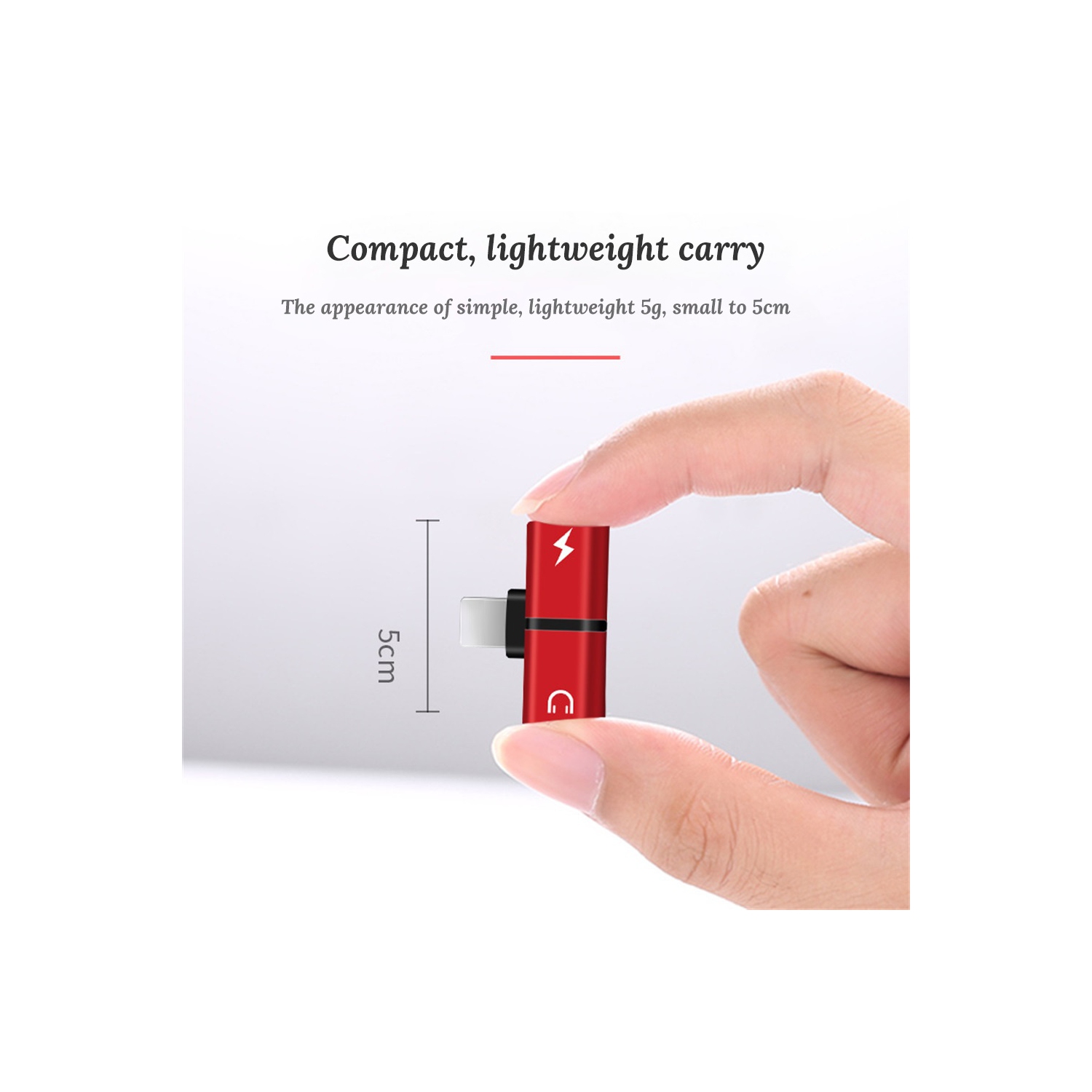 2 en 1 Double iPhone Adaptateur pour Casque | Convertisseur pour iPhone 12 11 XR XS X 8 7 Splitter Dual AUX Chargeur Audio Lightning - Rouge