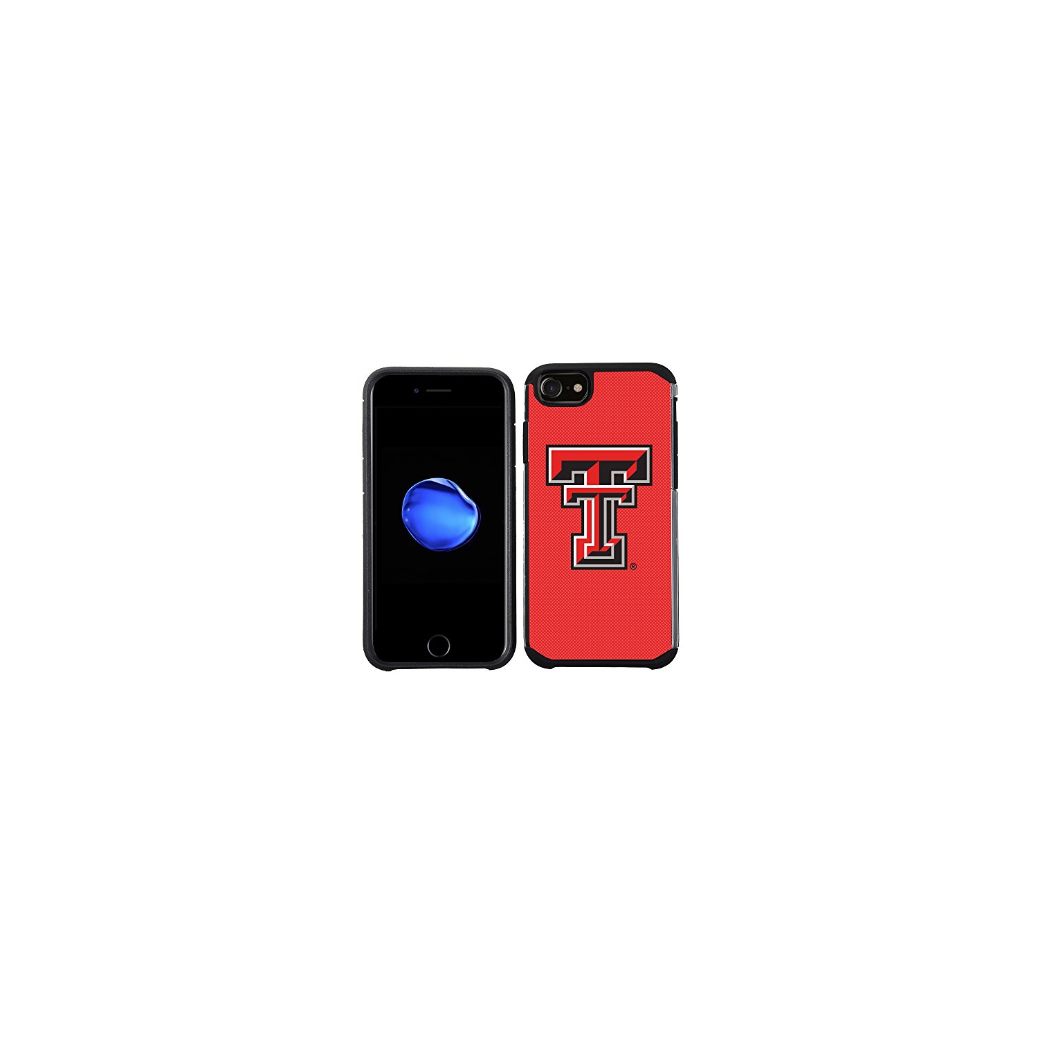 Prime Brands Group Textured Team Color Cell Phone Case for Apple iPhone 8//7//6S//6 NCAA Licensed Texas Tech University Red Raiders