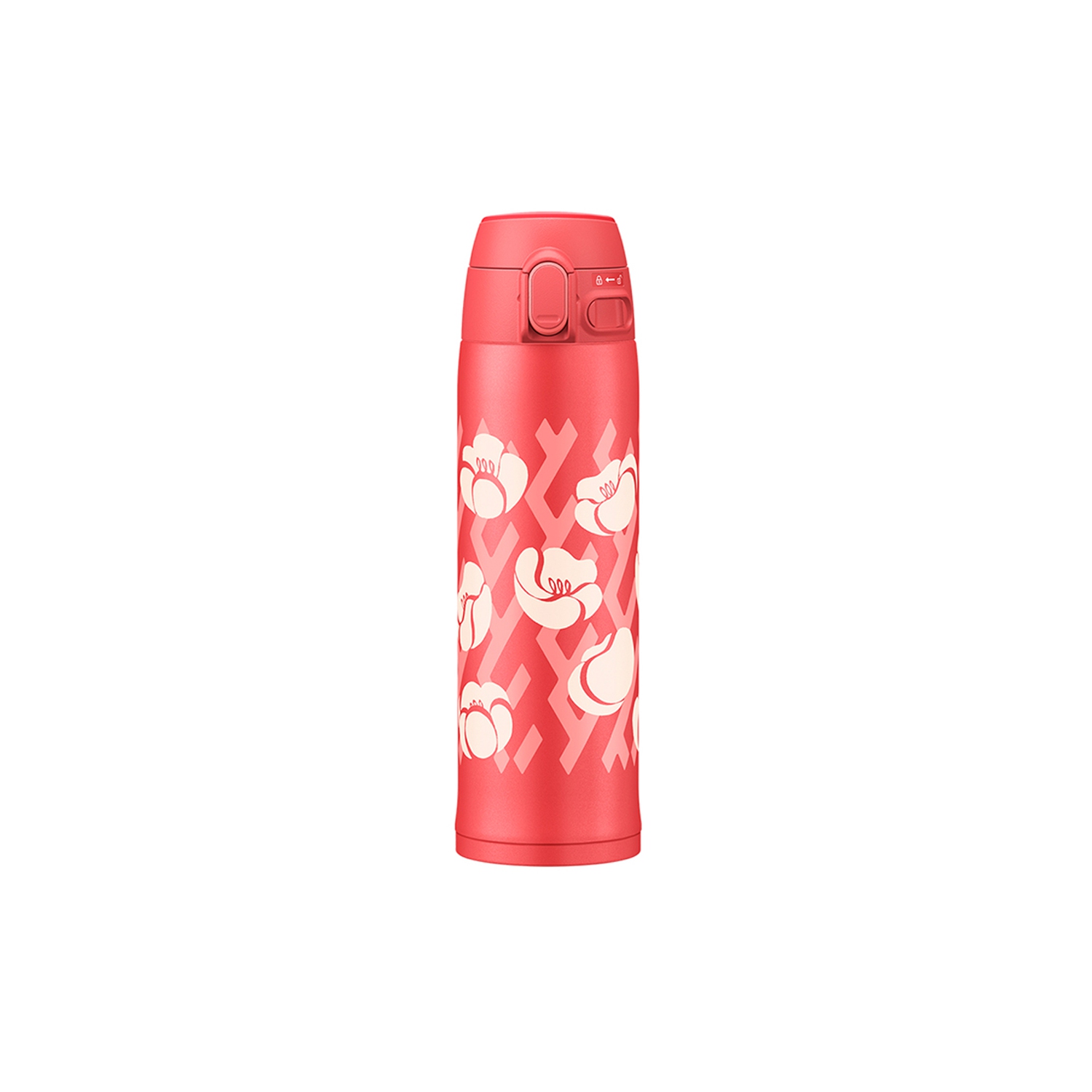 Bouteille d’eau en acier inoxydable de 16 oz à ouverture rabattable Hana + Kana de Zojirushi - Rose