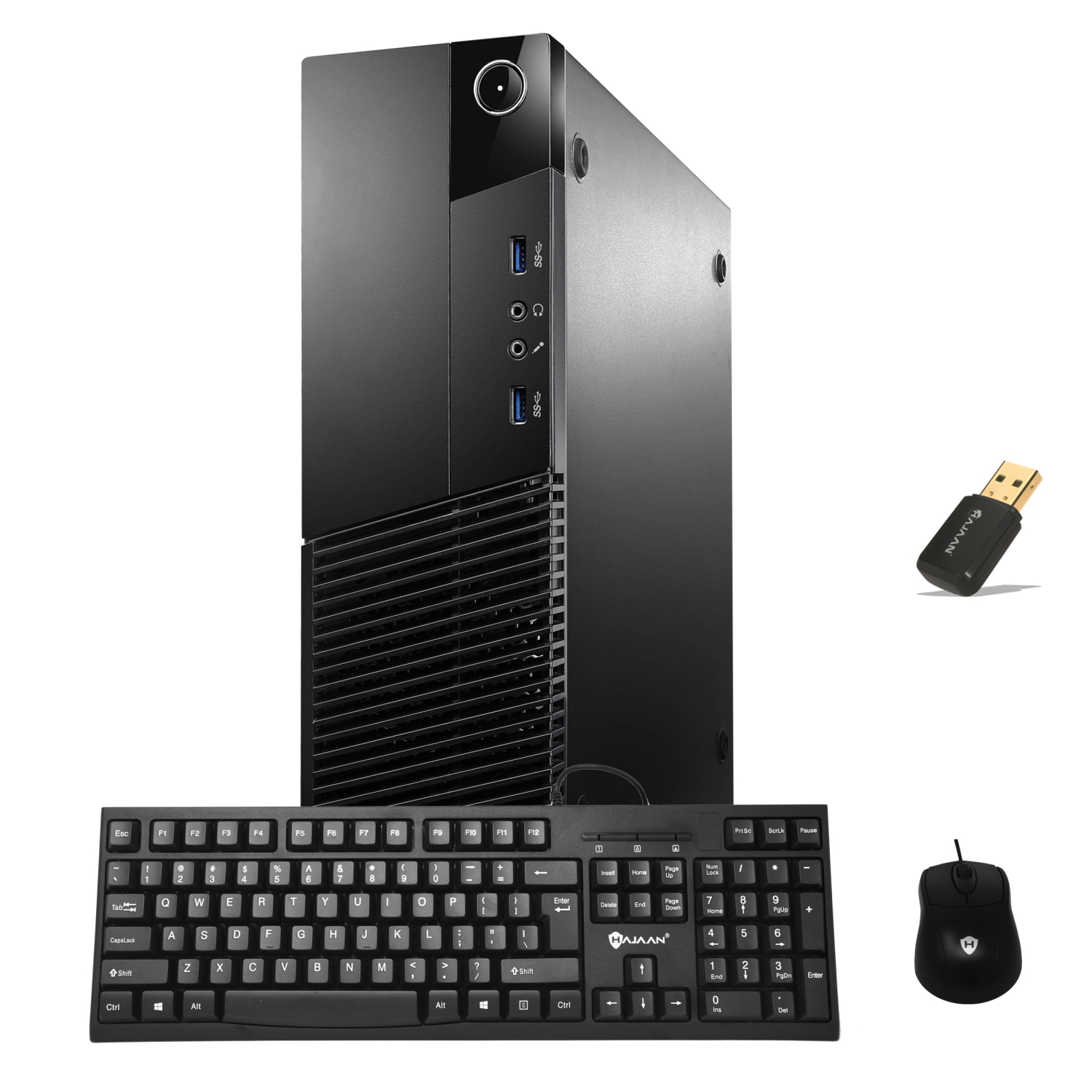 Refurbished (Good) - Lenovo thinkCentre M83P SFF Desktop Core i5 4570@3.2GHz 16GB RAM 256GB SSD Win 10 Professionall WiFi HDMI Adapter (2015 Model)