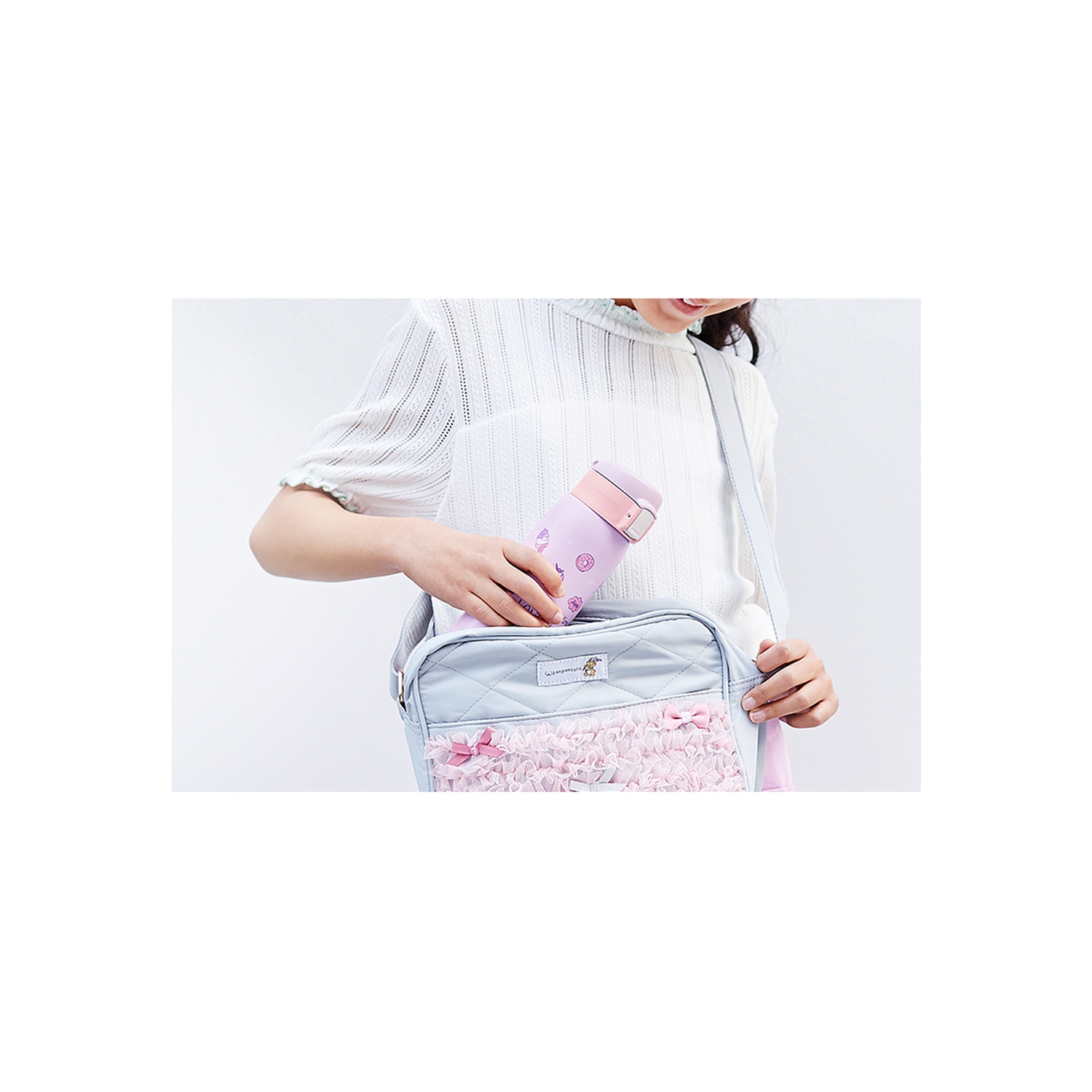 Bouteille en acier inoxydable de 16 oz adorable Design de Zojirushi pour filles SM-SG48 sucrées et violettes