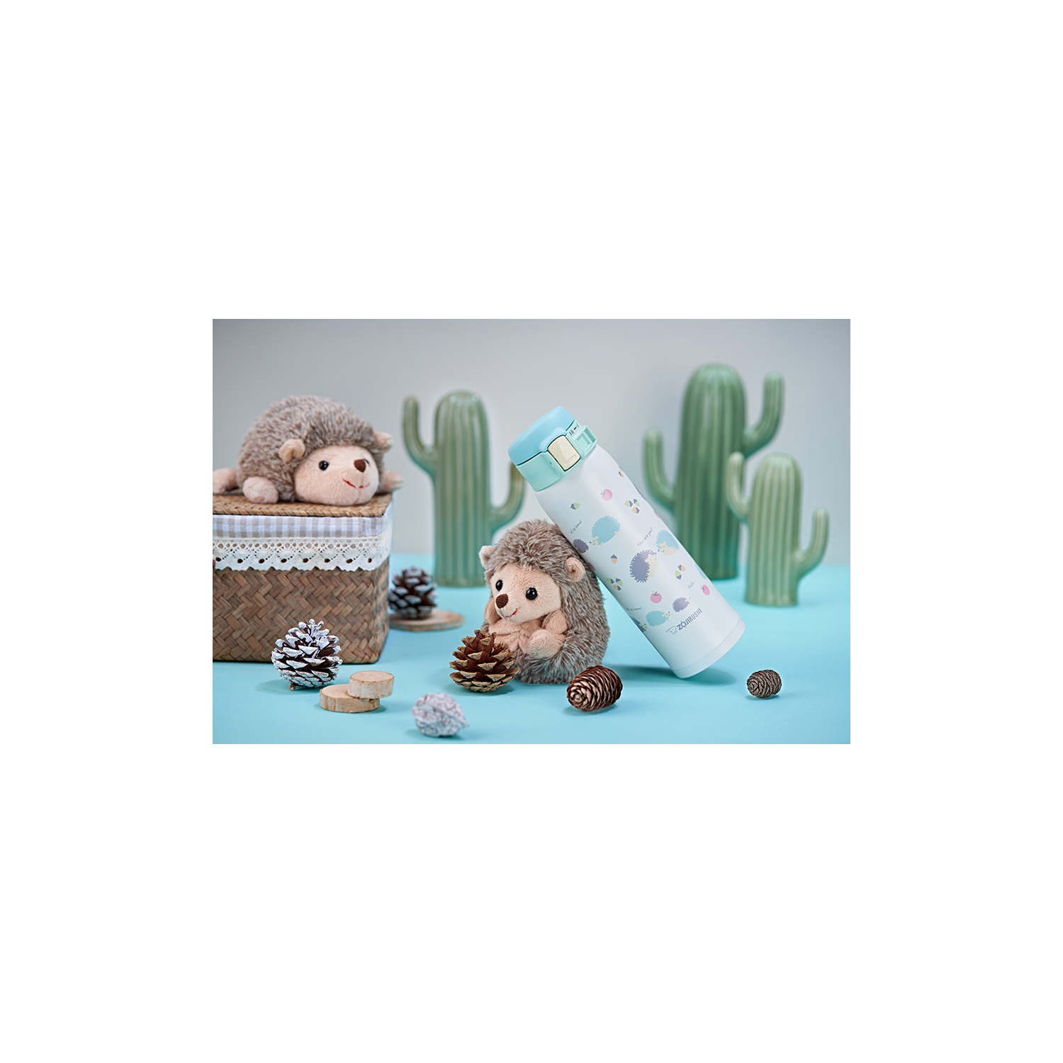 Zojirushi 16oz Cute Design Stainless Mug for girls SM-SG48 Hedgehog Mint