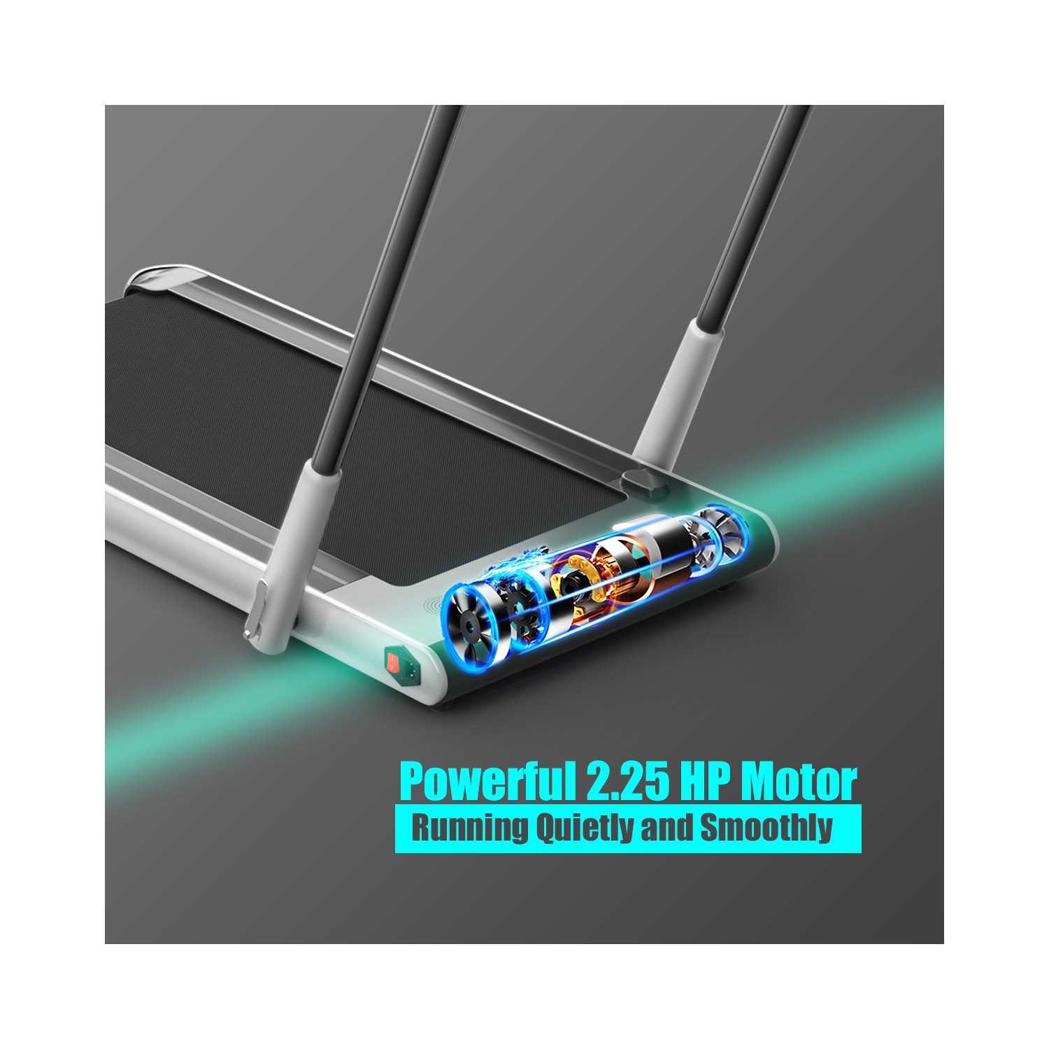 Gymax 2.25HP Under Desk Electric Pad Treadmill Running Machine w/ APP