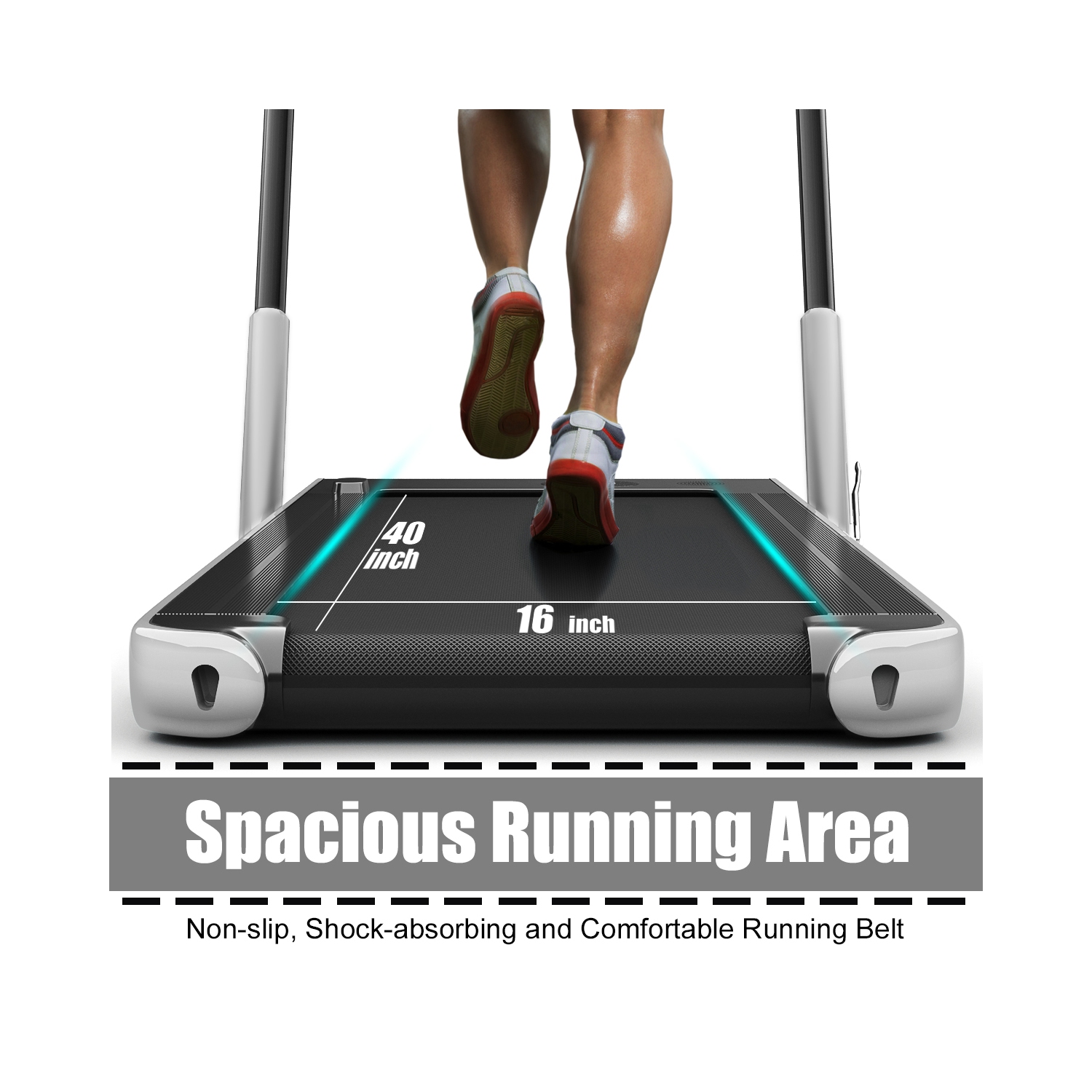 Gymax 2.25HP Under Desk Electric Pad Treadmill Running Machine w/ APP