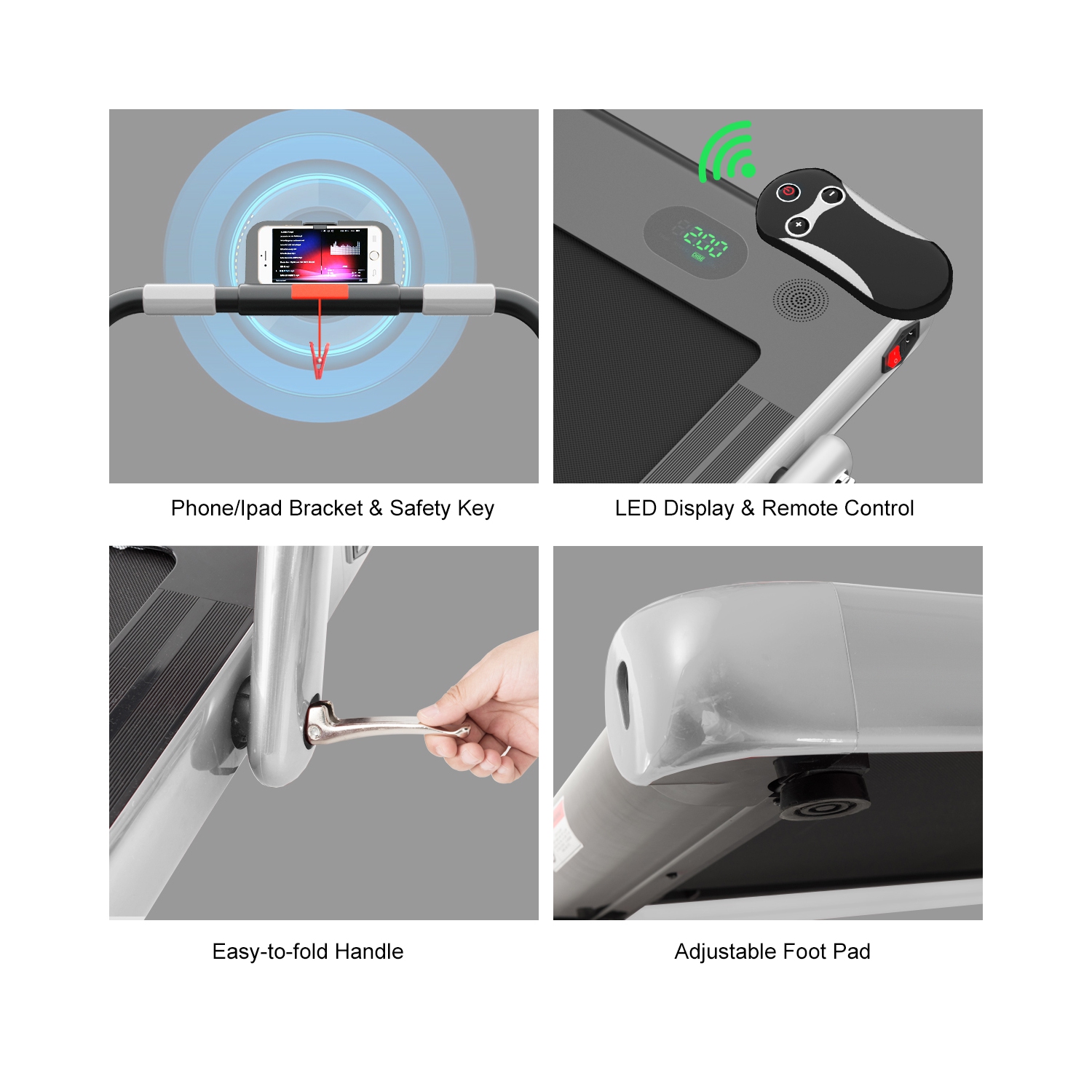 Gymax 2.25HP Under Desk Electric Pad Treadmill Running Machine w/ APP