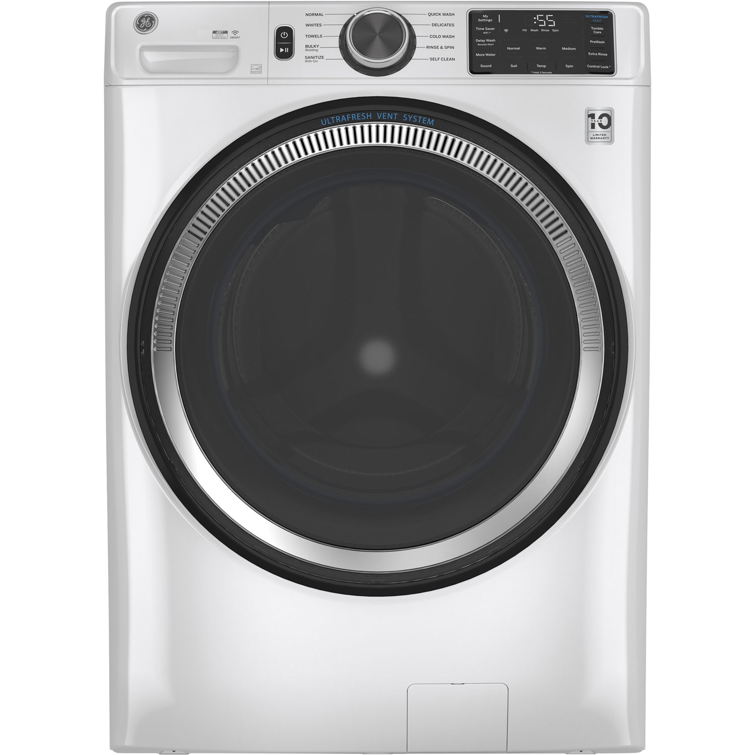 GE 5.5 Cu. Ft. High Efficiency Front Load Washer - White
