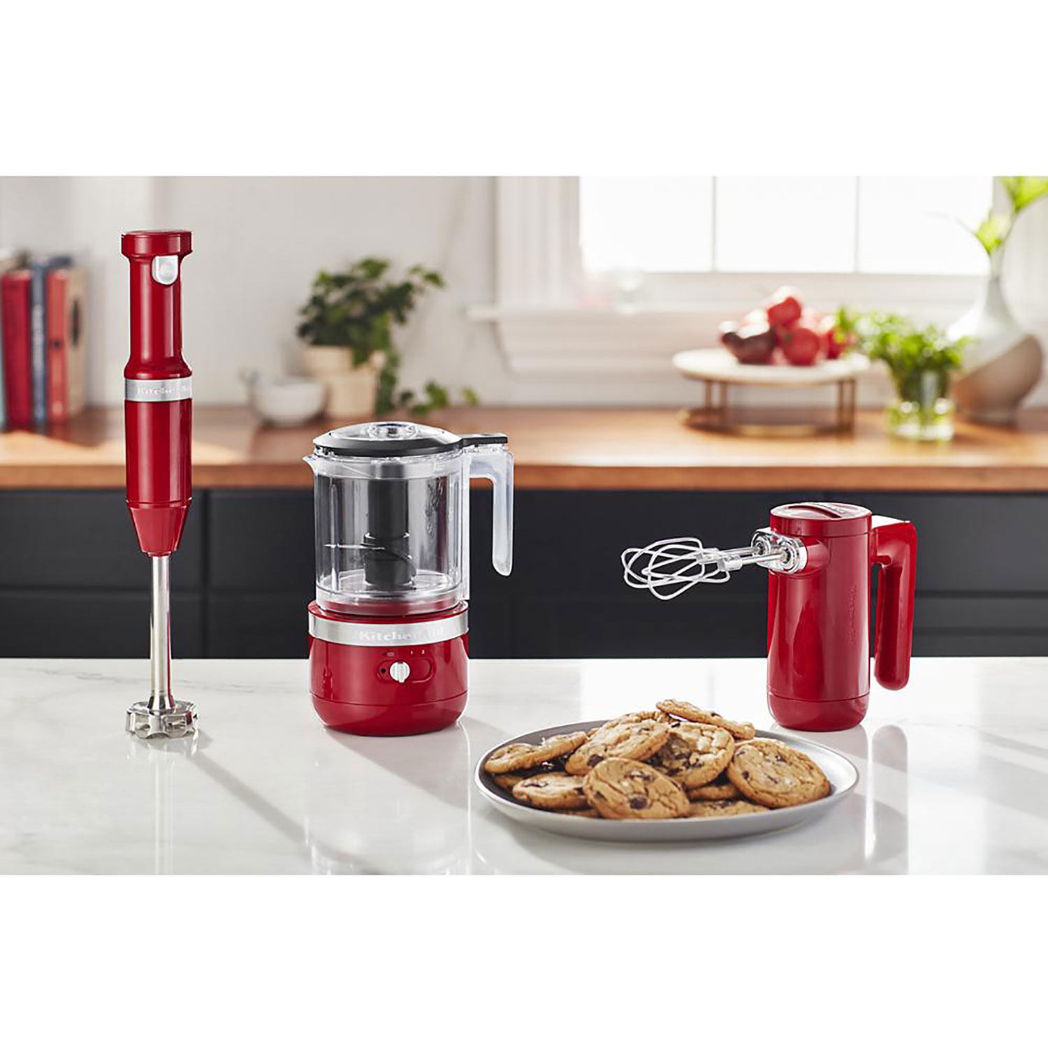 KitchenAid Cordless 7-Speed Empire Red Hand Mixer KHMB732ER - The Home Depot