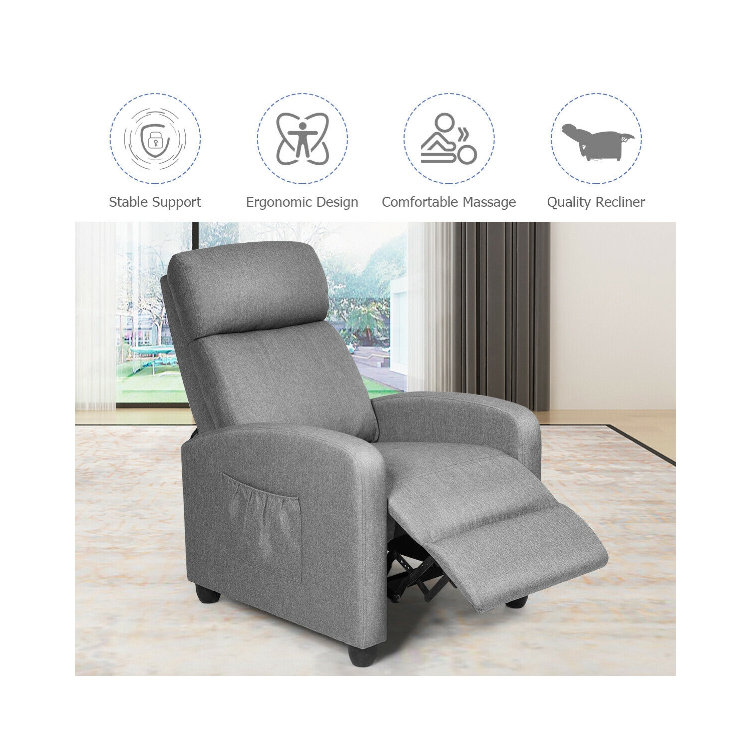 Fauteuil massant Gymax