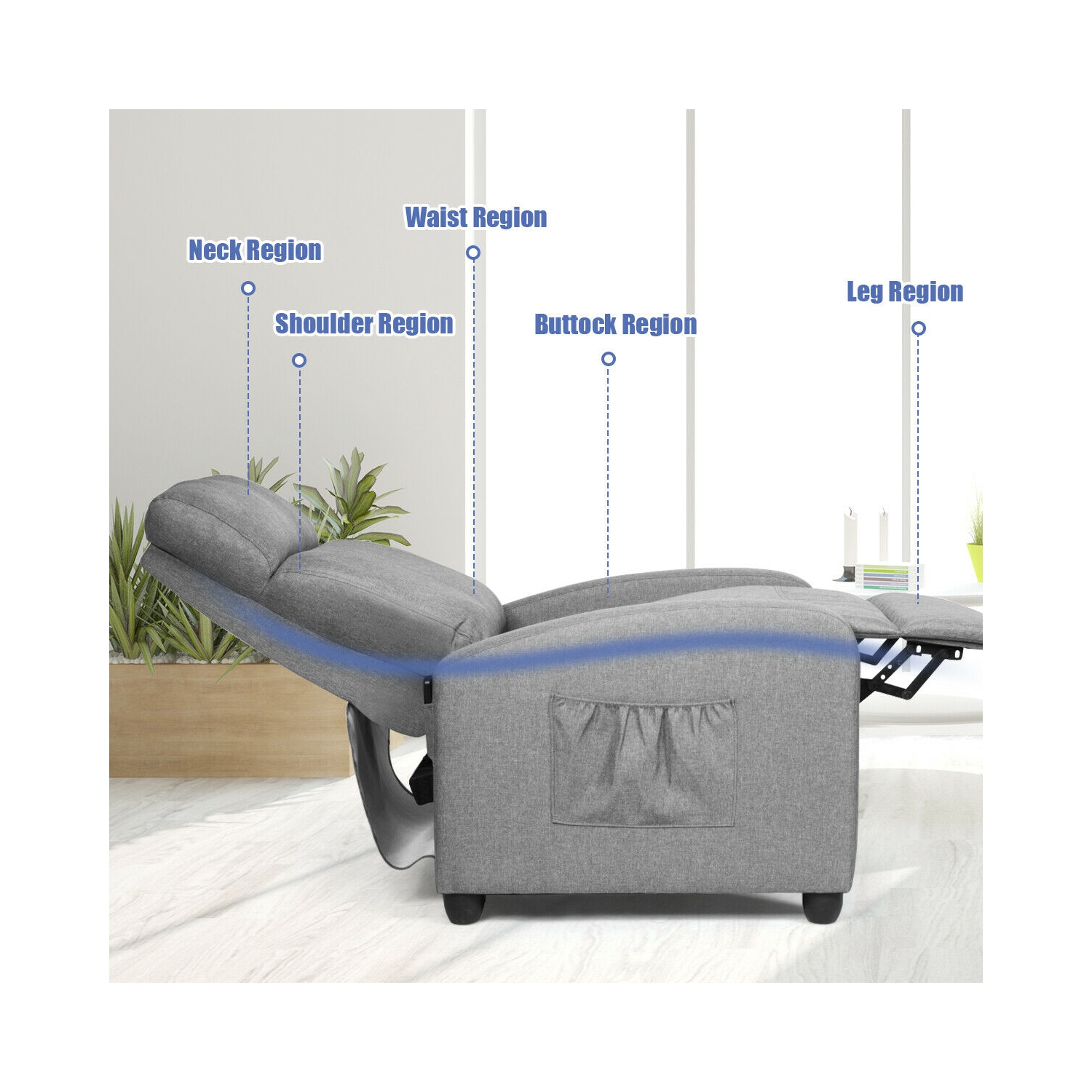 Fauteuil massant Gymax