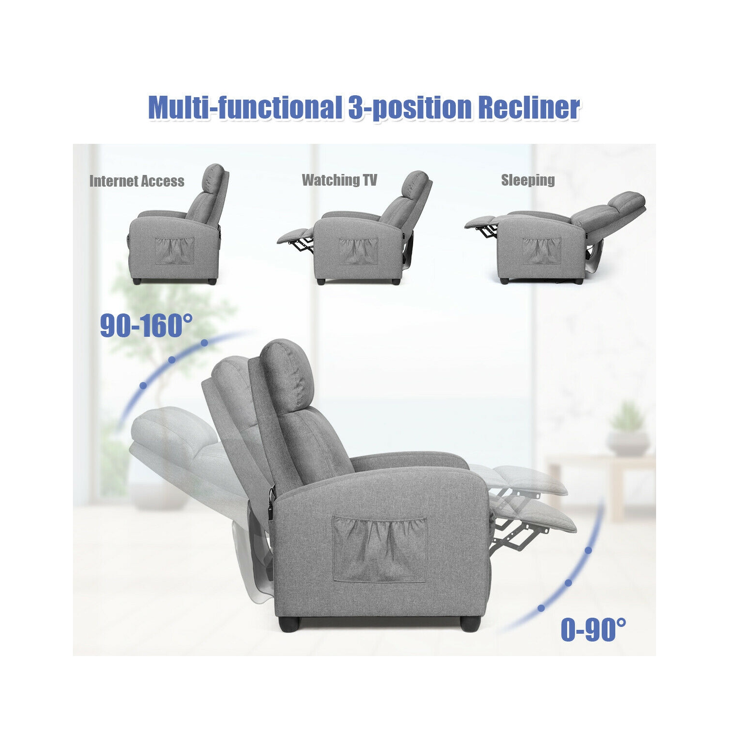 Fauteuil massant Gymax