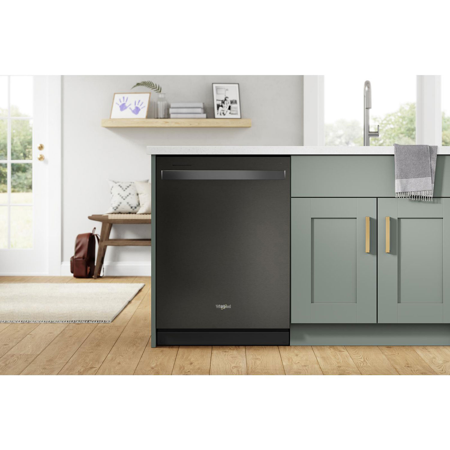 Lave-vaisselle encastrable 24 po 47 dB avec troisième panier de Whirlpool - Inox noir
