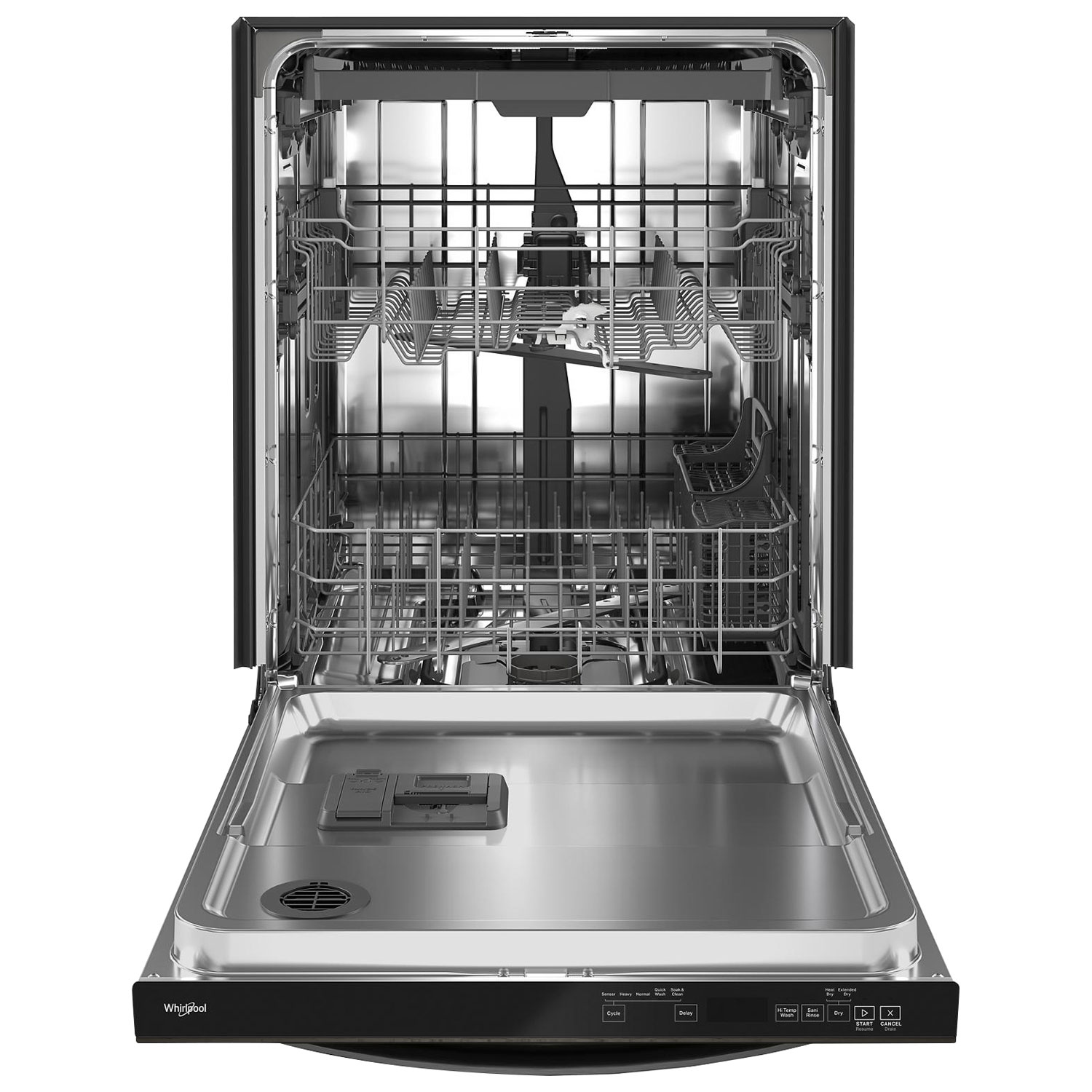 Lave-vaisselle encastrable 24 po 47 dB avec troisième panier de Whirlpool - Inox noir
