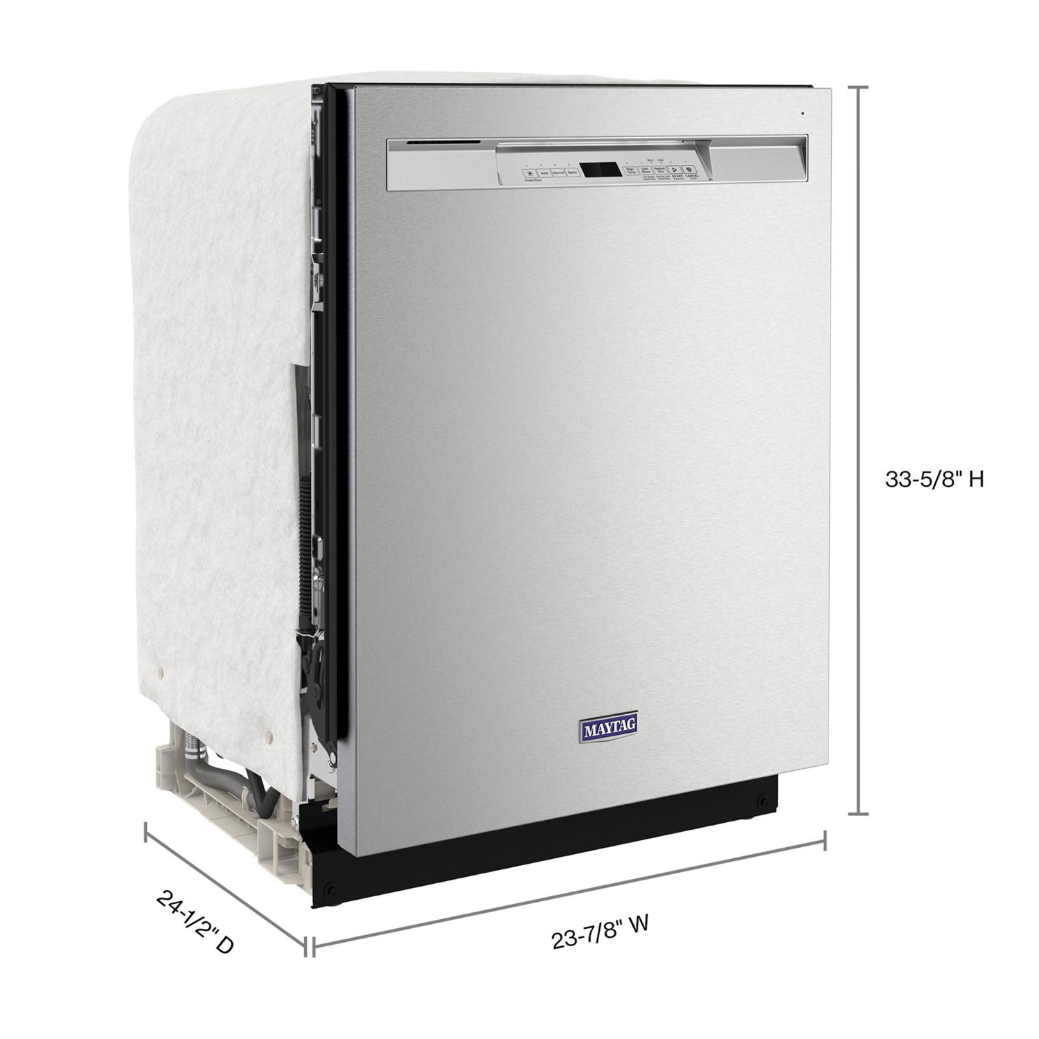 Maytag 24" 50dB Built-In Dishwasher w/ Stainless Steel Tub - Stainless Steel