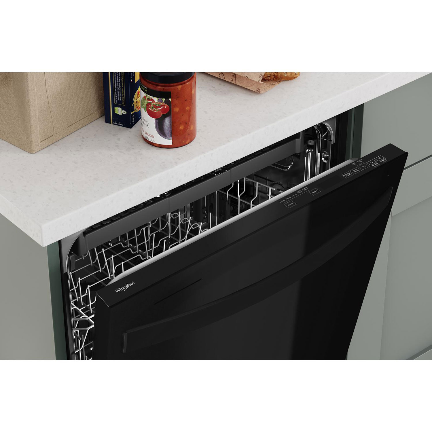 Whirlpool 24" 47dB Built-In Dishwasher with Third Rack - Black