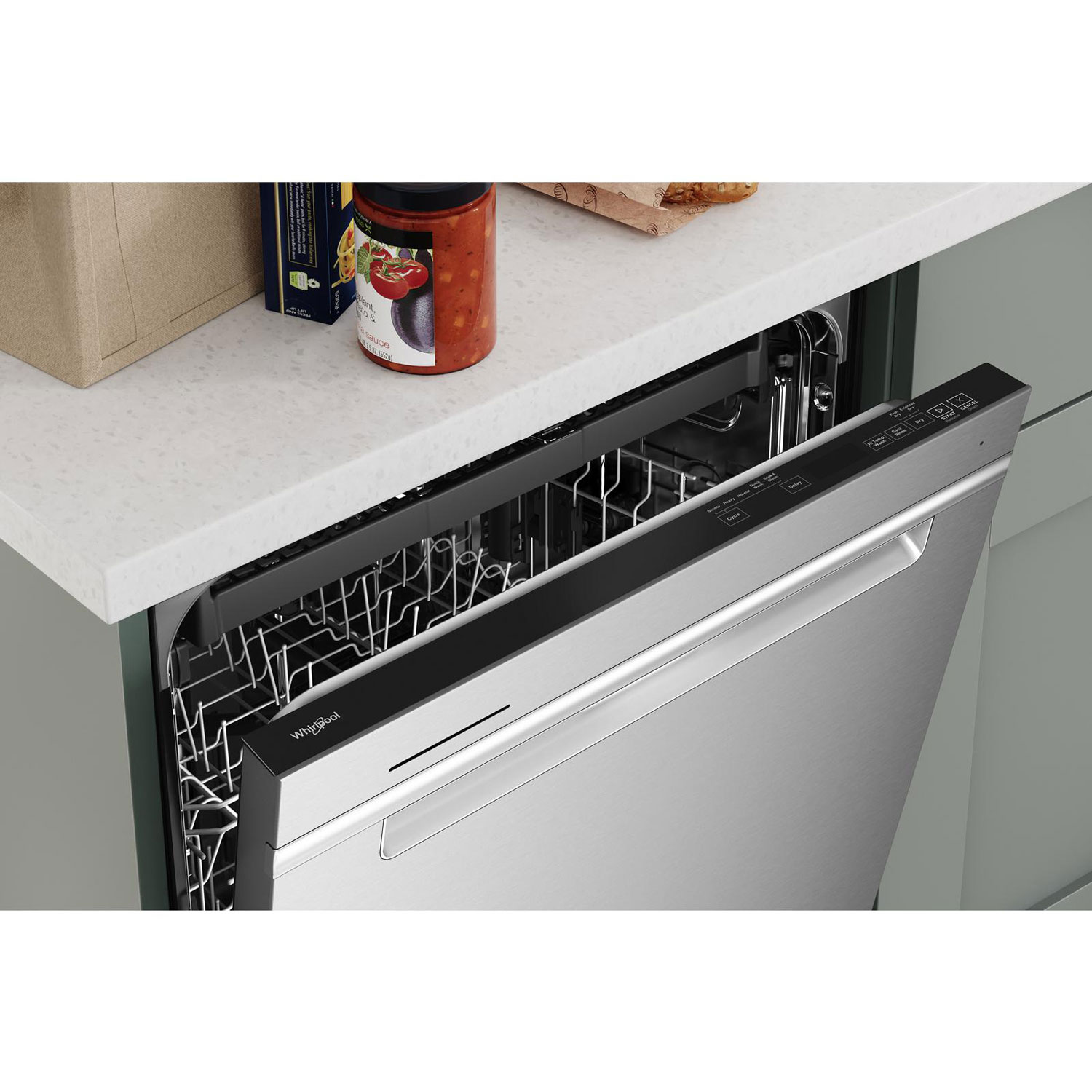 Whirlpool 24" 47dB Built-In Dishwasher with Third Rack - Stainless Steel
