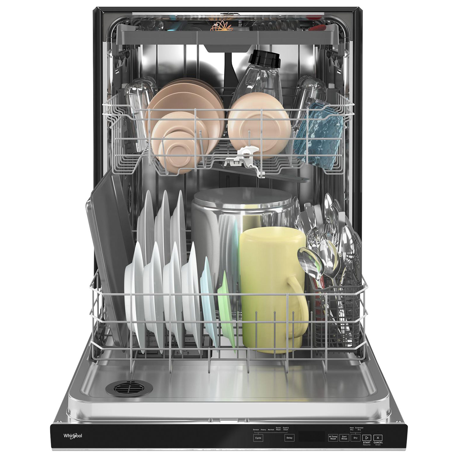 Whirlpool 24" 47dB Built-In Dishwasher with Third Rack - Stainless Steel