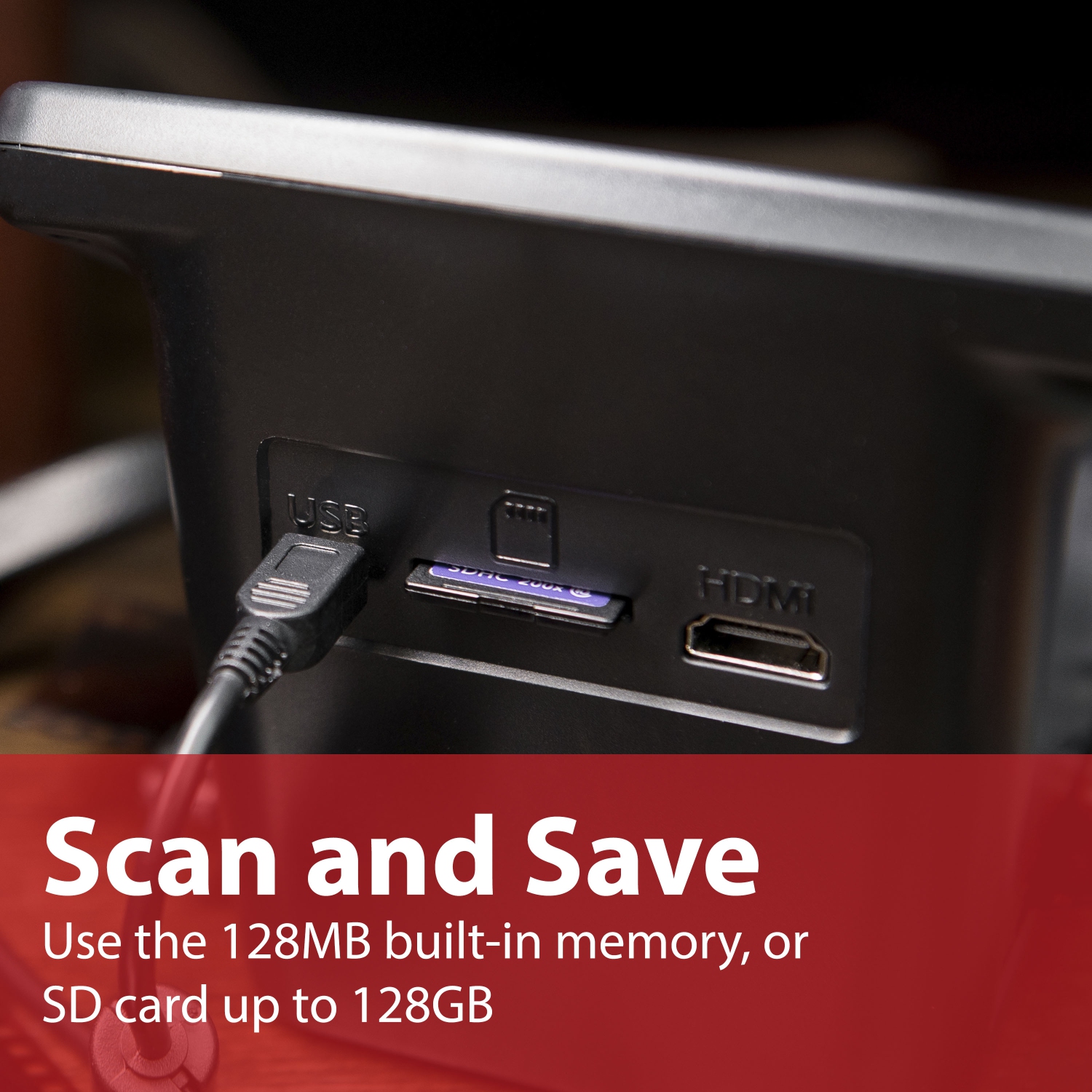 Magnasonic 24MP Film Scanner with Large 5" Display & HDMI with bonus 32GB SD Card