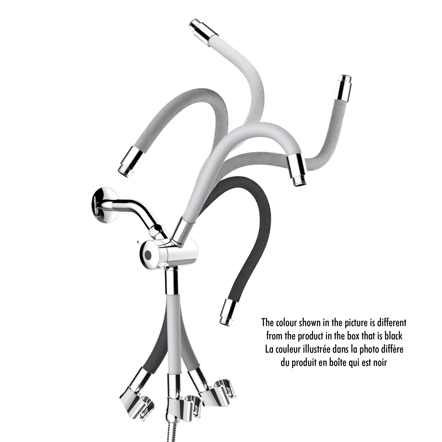 Akuaplus® Hand Shower Kit with Adjustable Arm - Black