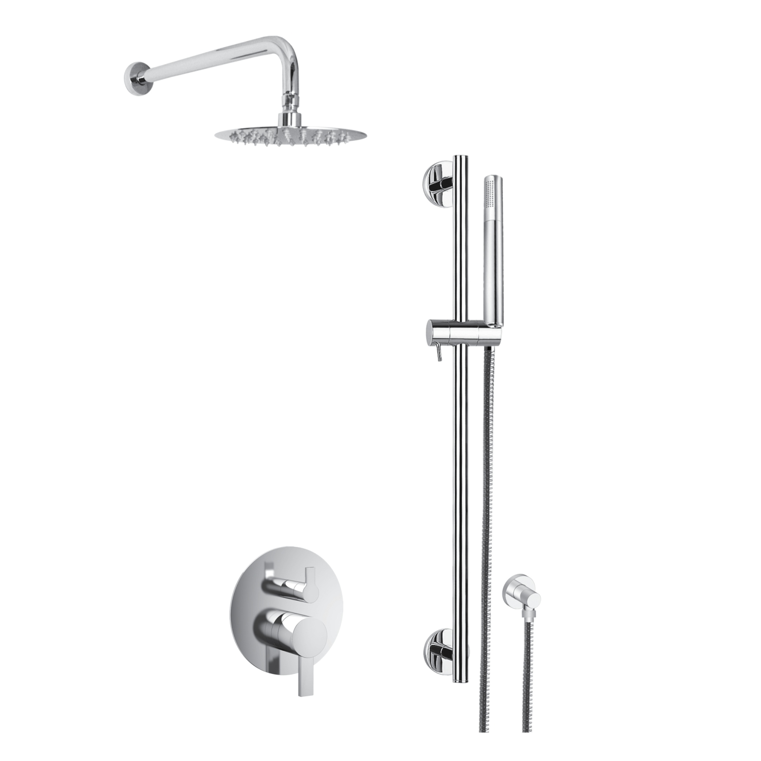 Akuaplus® Elite Shower Faucet with Sliding Rail - Chrome