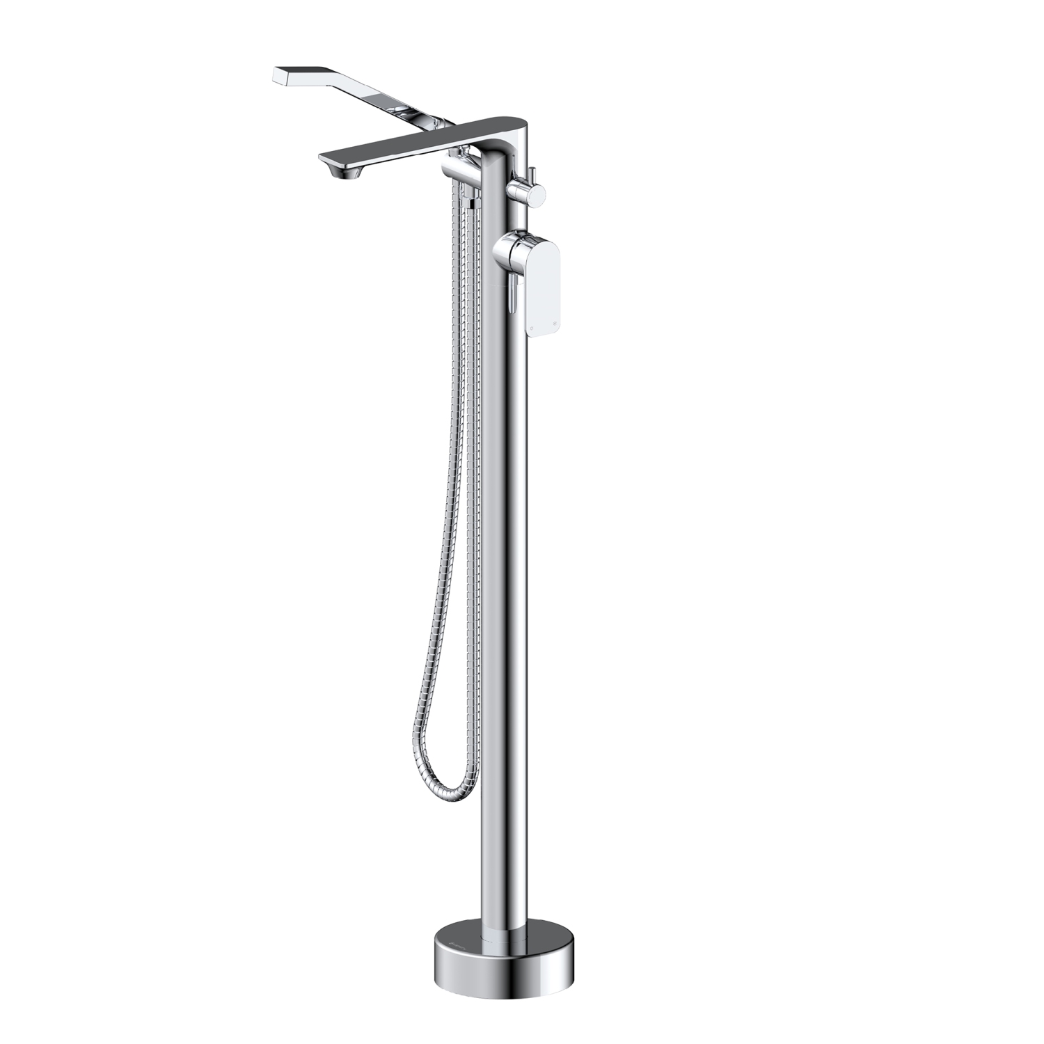 Akuaplus® ELENA Freestanding faucet with diverter and hand shower - chrome