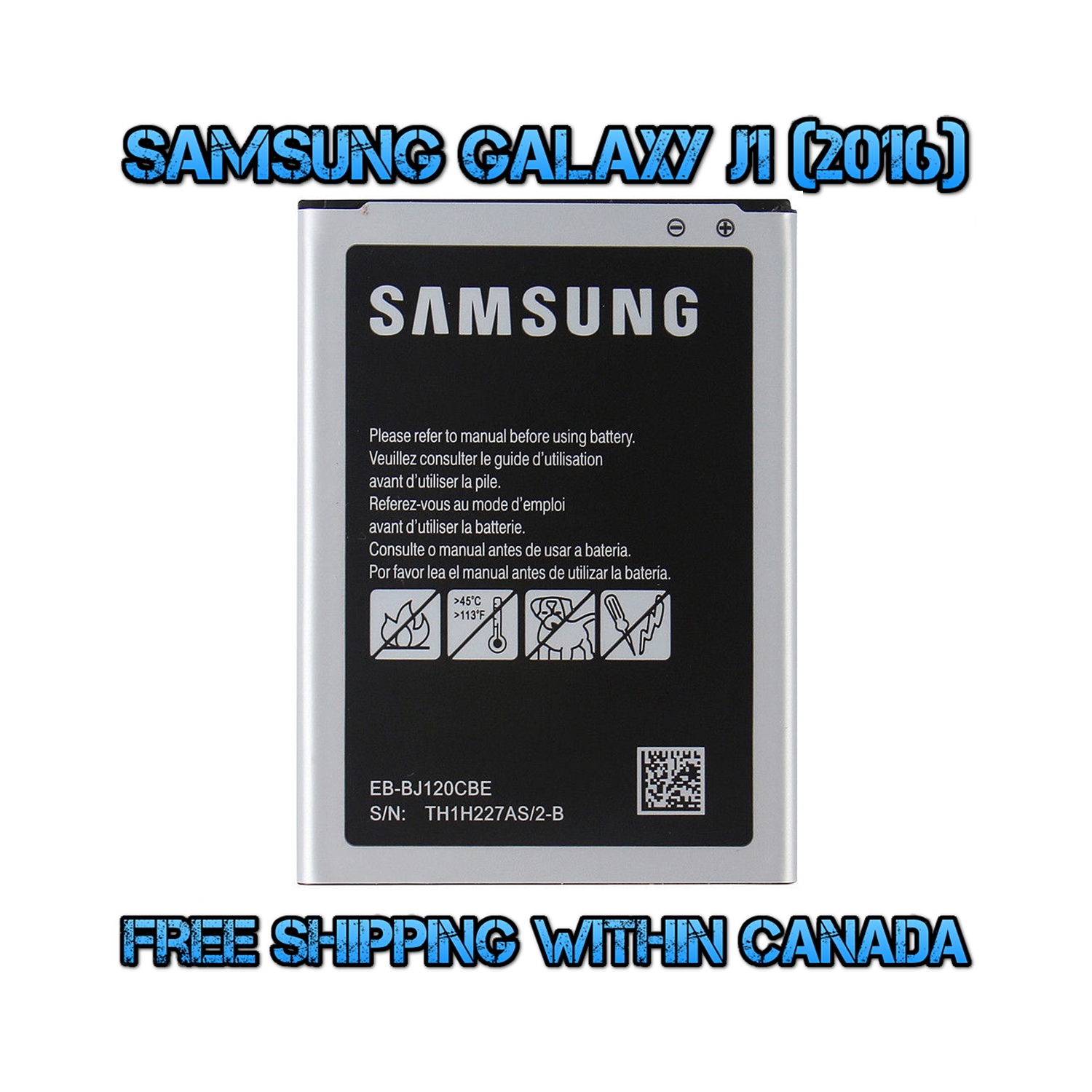 Original Samsung battery model EB-BJ120CBE for Galaxy J1 (2016) J120, Galaxy Express 3 J120A, Galaxy Amp 2