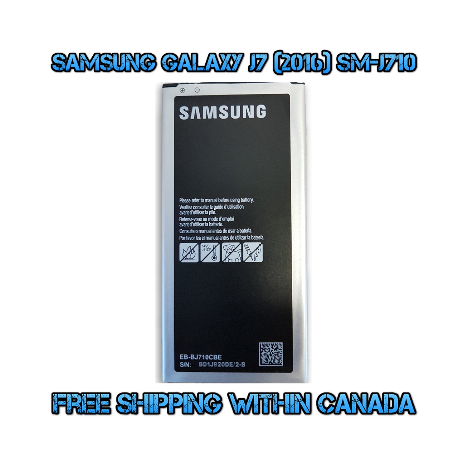 New OEM Replacement Battery Model EB-BJ710CBE 3300 mAh for Samsung Galaxy J7 (2016) SM-J710 - (FREE SHIPPING)