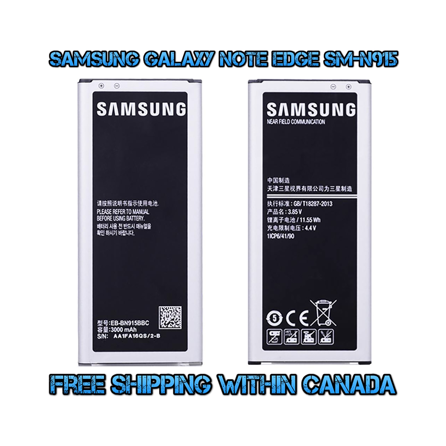 New OEM Replacement Battery Model EB-BN915BBC 3000 mAh for Samsung Galaxy Note Edge N915W8 N915 - (FREE SHIPPING)