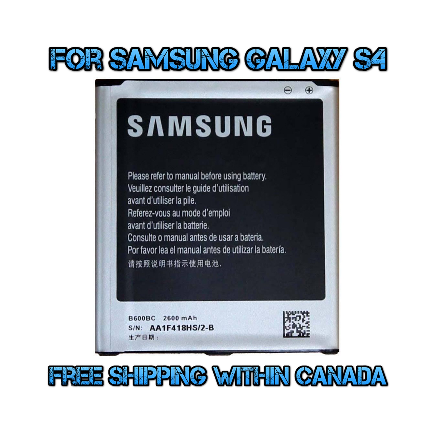 New OEM Replacement Battery Model B600BC 2600 mAh for Samsung Galaxy S4 i9500 SCH-i545 i337 - (FREE SHIPPING)