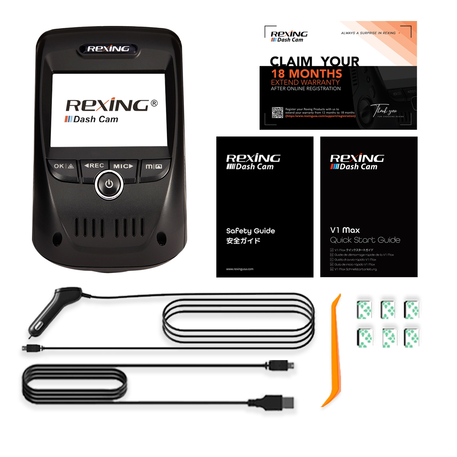 Rexing V1 Max 4K Front Dash Cam