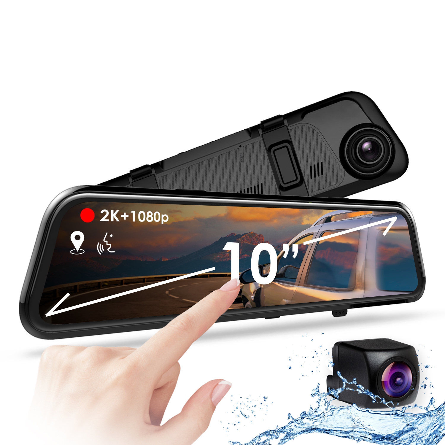 Rexing M1 Pro Front and Rear Mirror Dash Cam