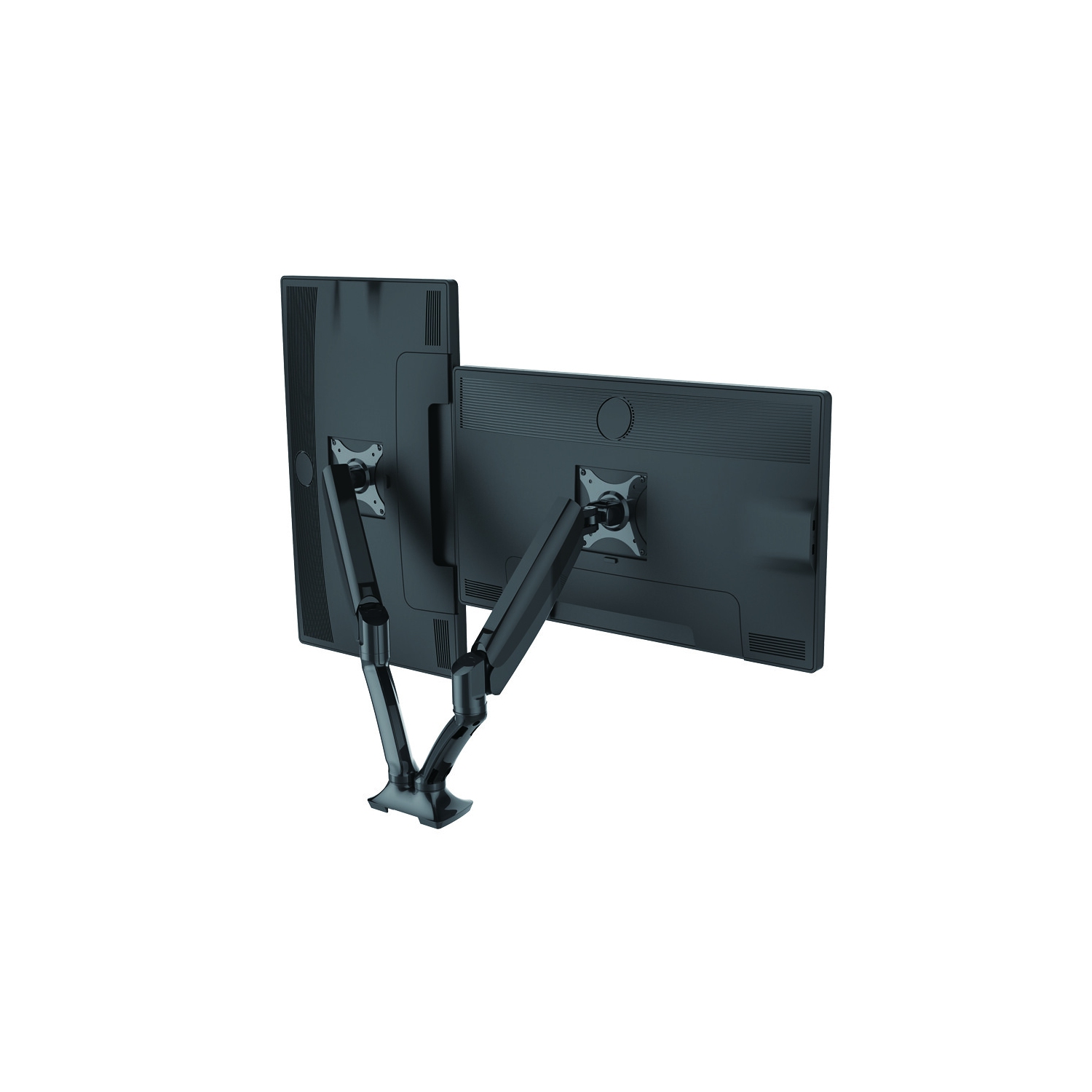 LOCTEK Heavy Duty Gas Spring Dual Arm Desk Mounts Fits 10-27 Inches Monitor