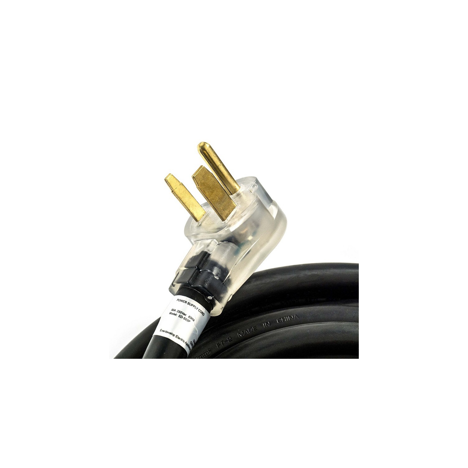 Rallonge de soudeuse robuste ETL WECHW8A30L d'ALEKO, prises éclairées de calibre 8 AWG, cordon de 30 pi