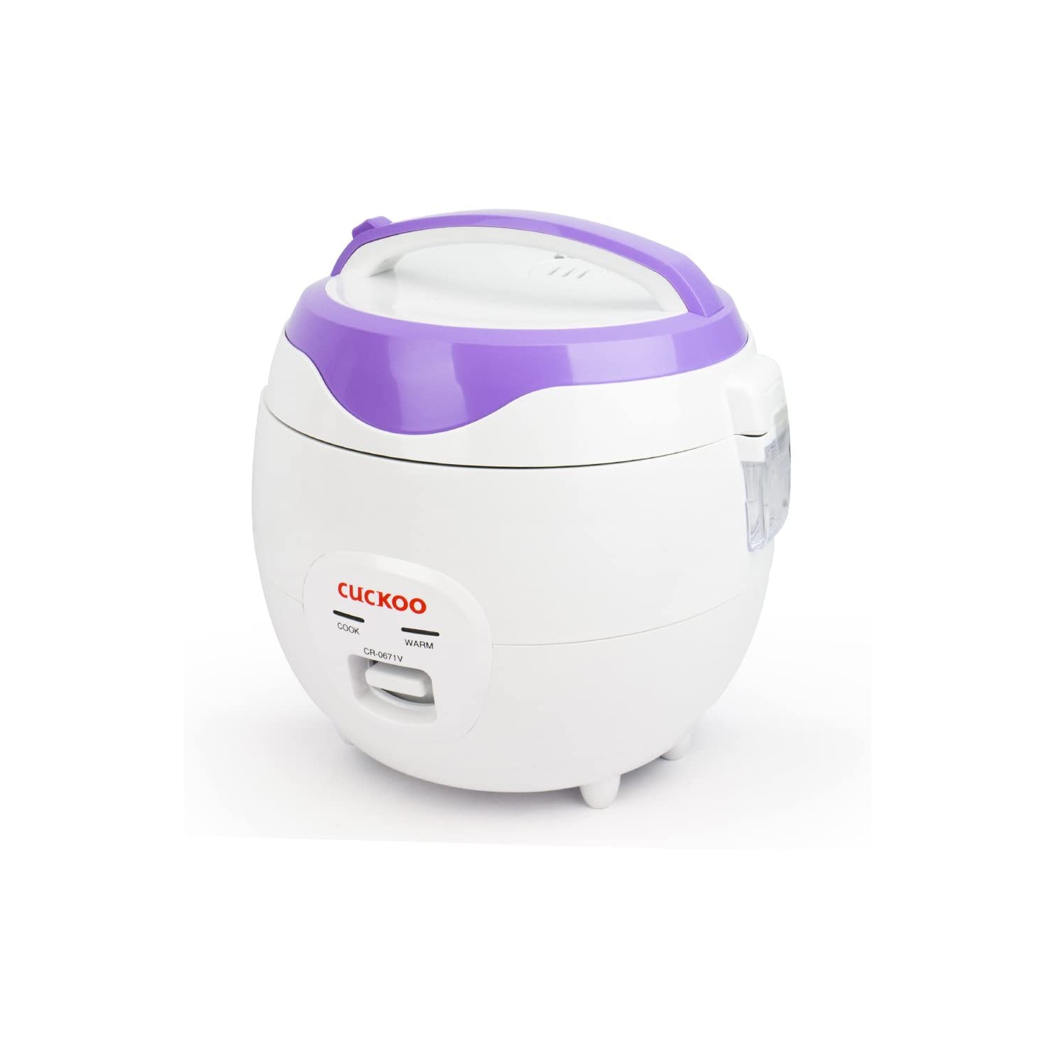 Cuckoo CR-0671V Basic Electric Small Rice Cooker & Warmer, 6 cups, Rice Spatula, Drain Dish, Detachable Inner Lid, Rubber Gasket, and Non-Stick