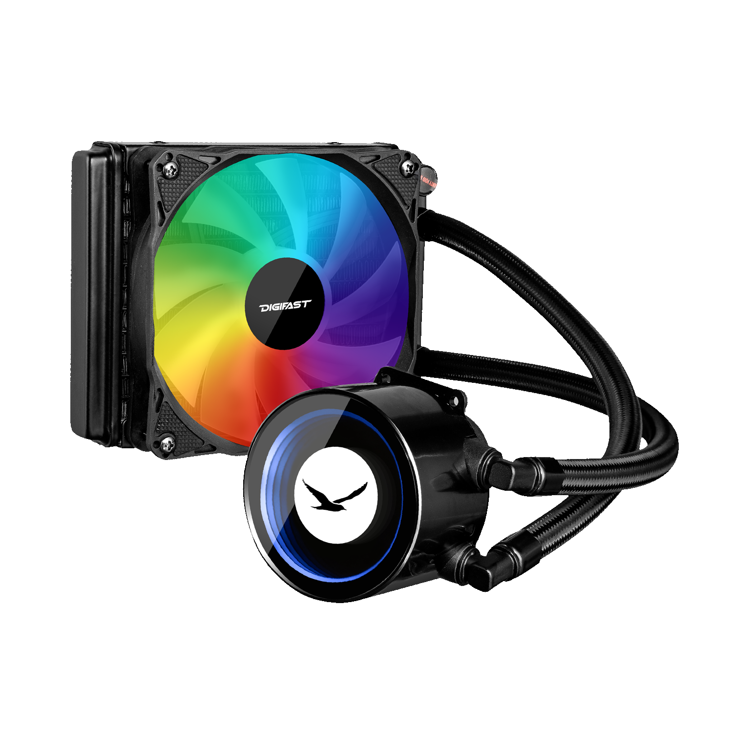 Digifast AIO Notos Liquid CPU Cooler N12 120 mm Radiator Sync AMD Intel