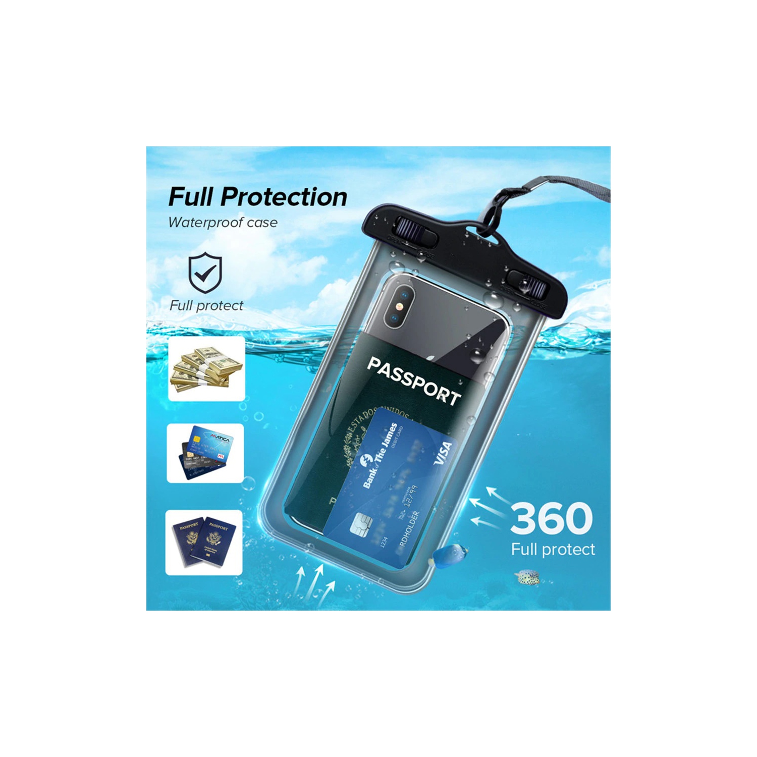 Universal Waterproof Case Swim Cover Pouch Bag Mobile Phone Coque Water Proof Case For iPhone