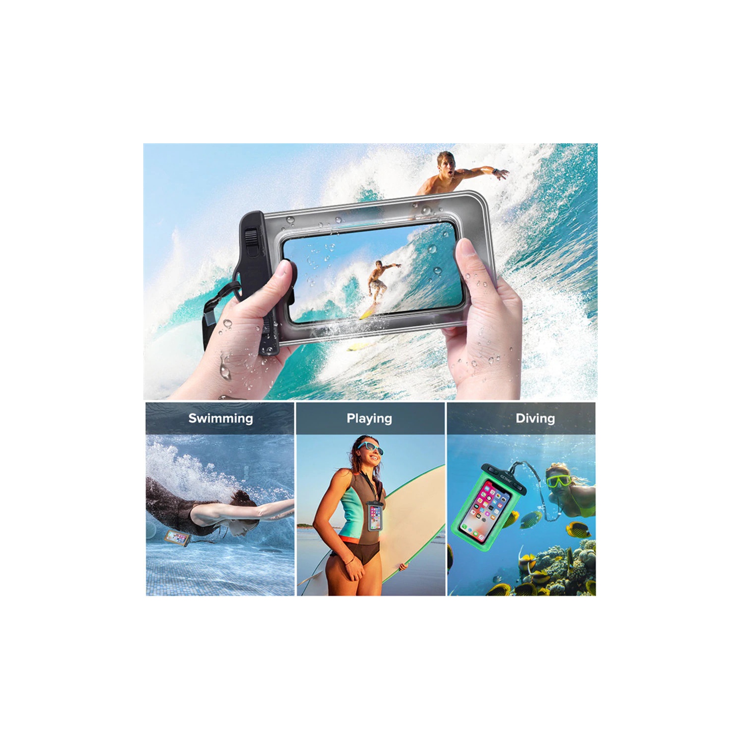 Universal Waterproof Case Swim Cover Pouch Bag Mobile Phone Coque Water Proof Case For iPhone