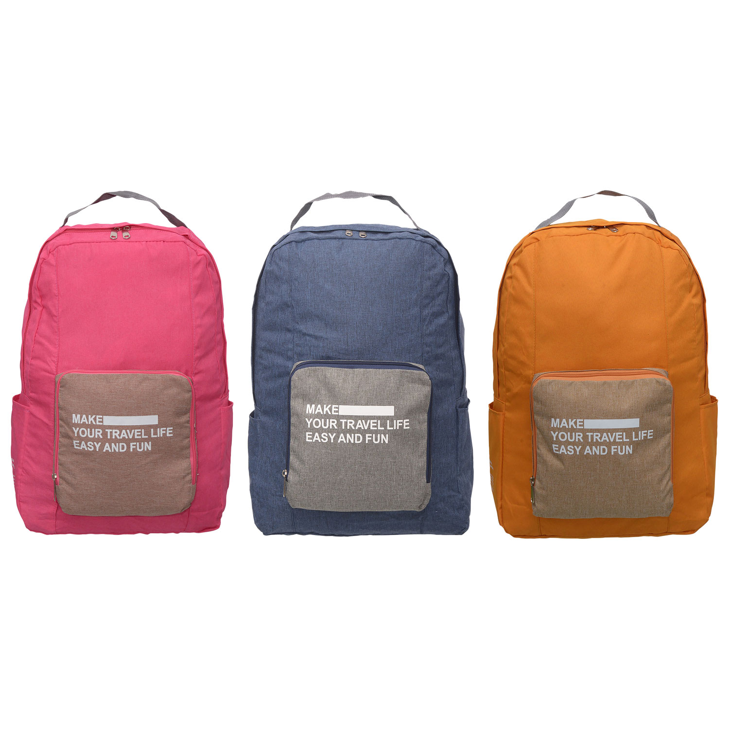 Nicci Foldable Travel Backpack - Yellow