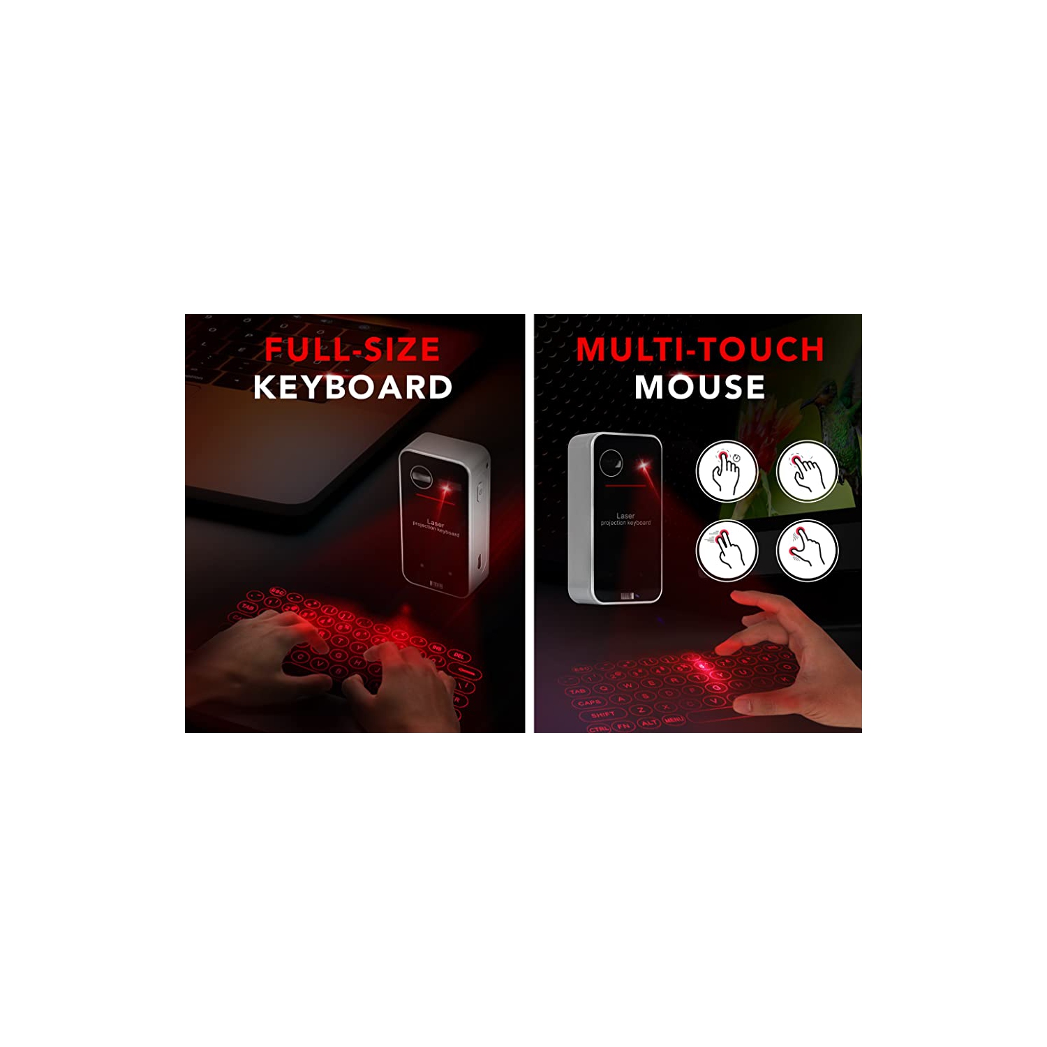 New Version 2026 Wireless Laser Projection Bluetooth Virtual Keyboard for Iphone, Ipad, Smartphone and Tablets