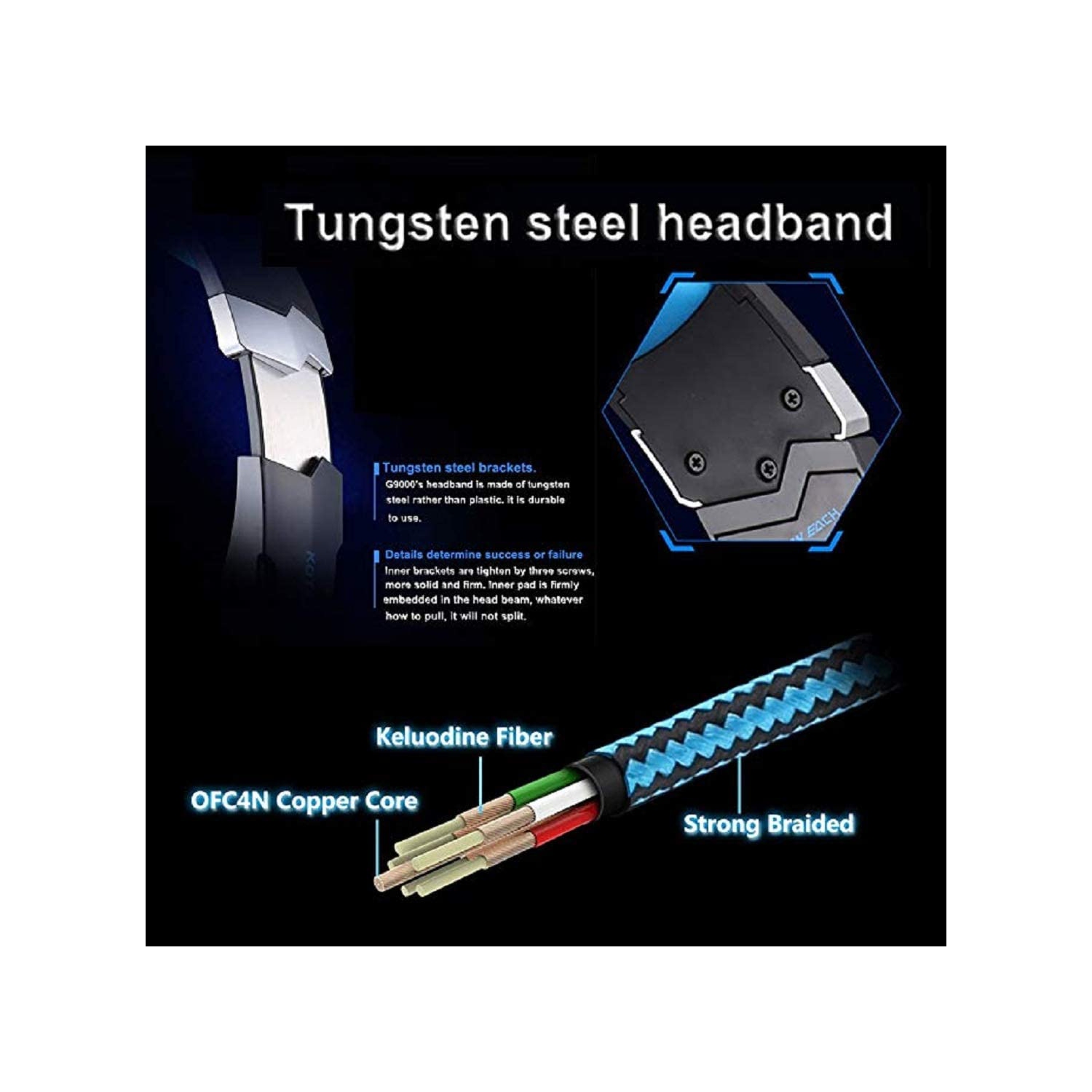 Casque de jeu pour PC PS4, casque stéréo professionnel avec microphone antibruit, lumière LED, contrôle du volume en ligne