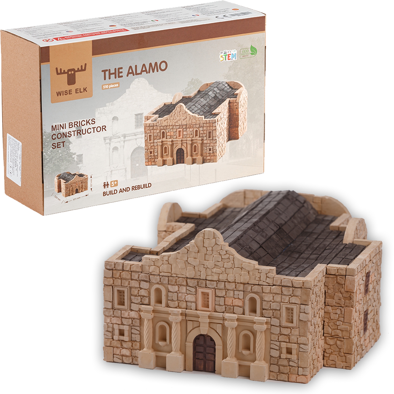 Wise Elk Mini Bricks Construction Set Alamo - 510 pcs