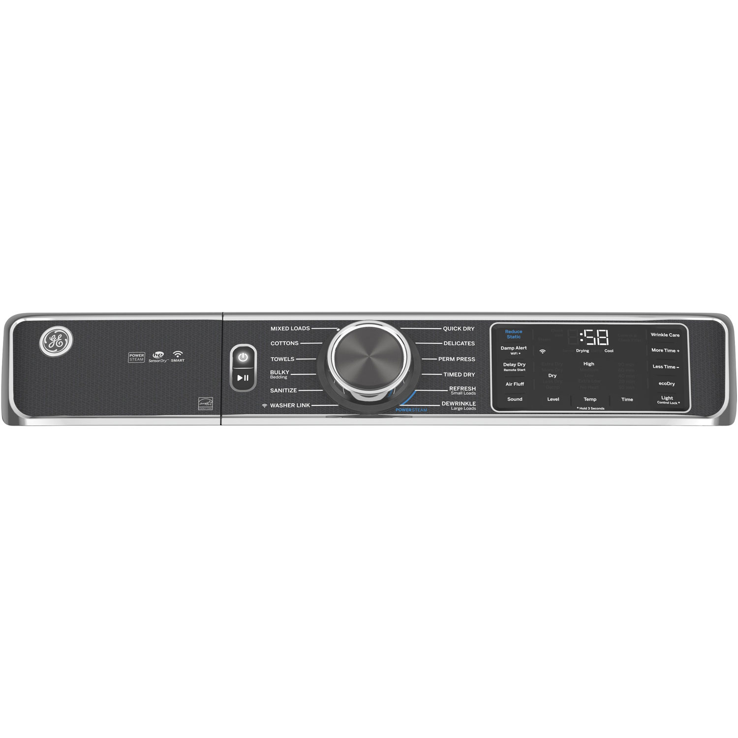 Sécheuse électrique à vapeur de 7,8 pi³ de GE - Bleu saphir