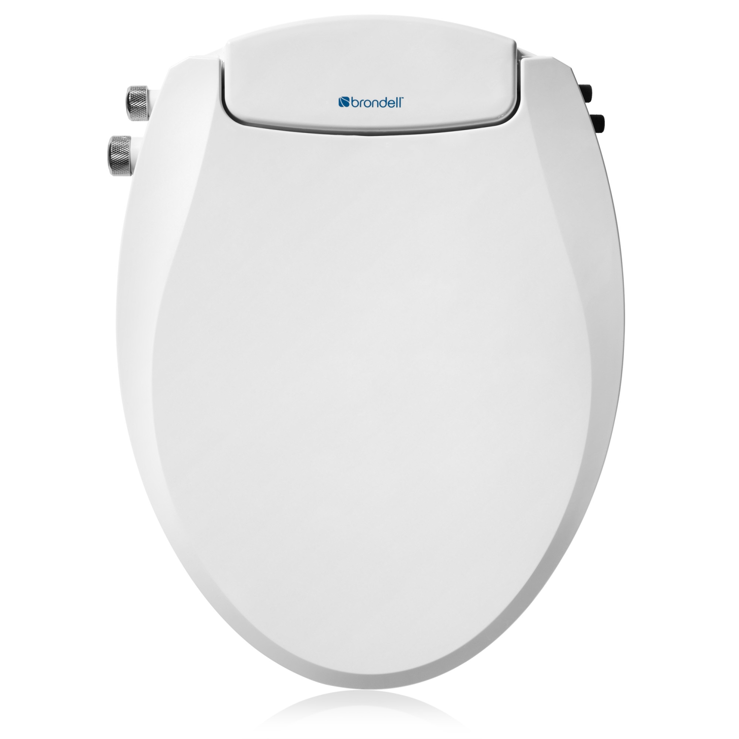Brondell Swash EcoSeat à siège biTemp non électrique, rond, blanc, EXPÉDITION GRATUITE