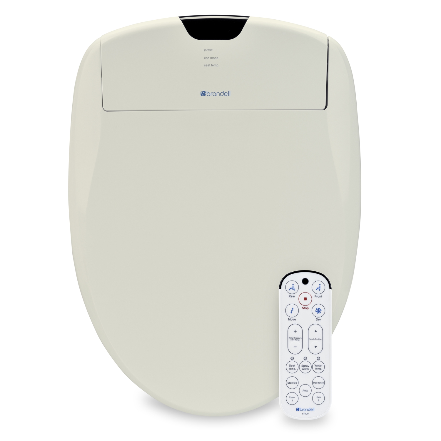 Brondell Swash 1400 Luxury Bidet Toilet Seat, Elongated Biscuit - FREE SHIPPING