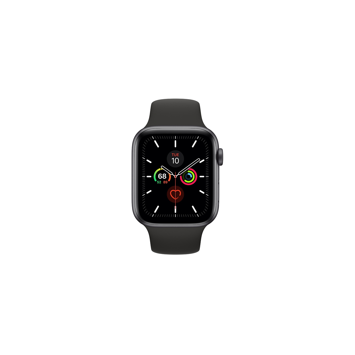Refurbished (Good) - Apple Watch Series 5 (GPS) 44mm Space Grey Aluminum with Black Sport Band