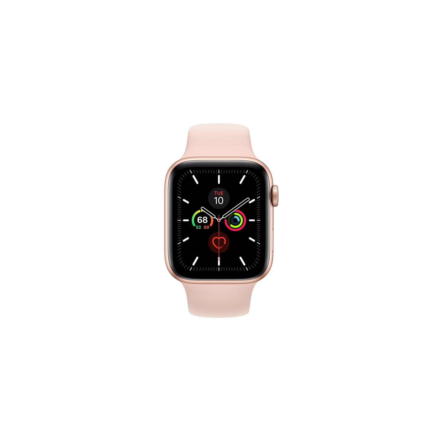 Refurbished (Good) - Apple Watch Series 5 (GPS + Cellular) 44mm Gold Aluminum with Pink Sand Sport Band
